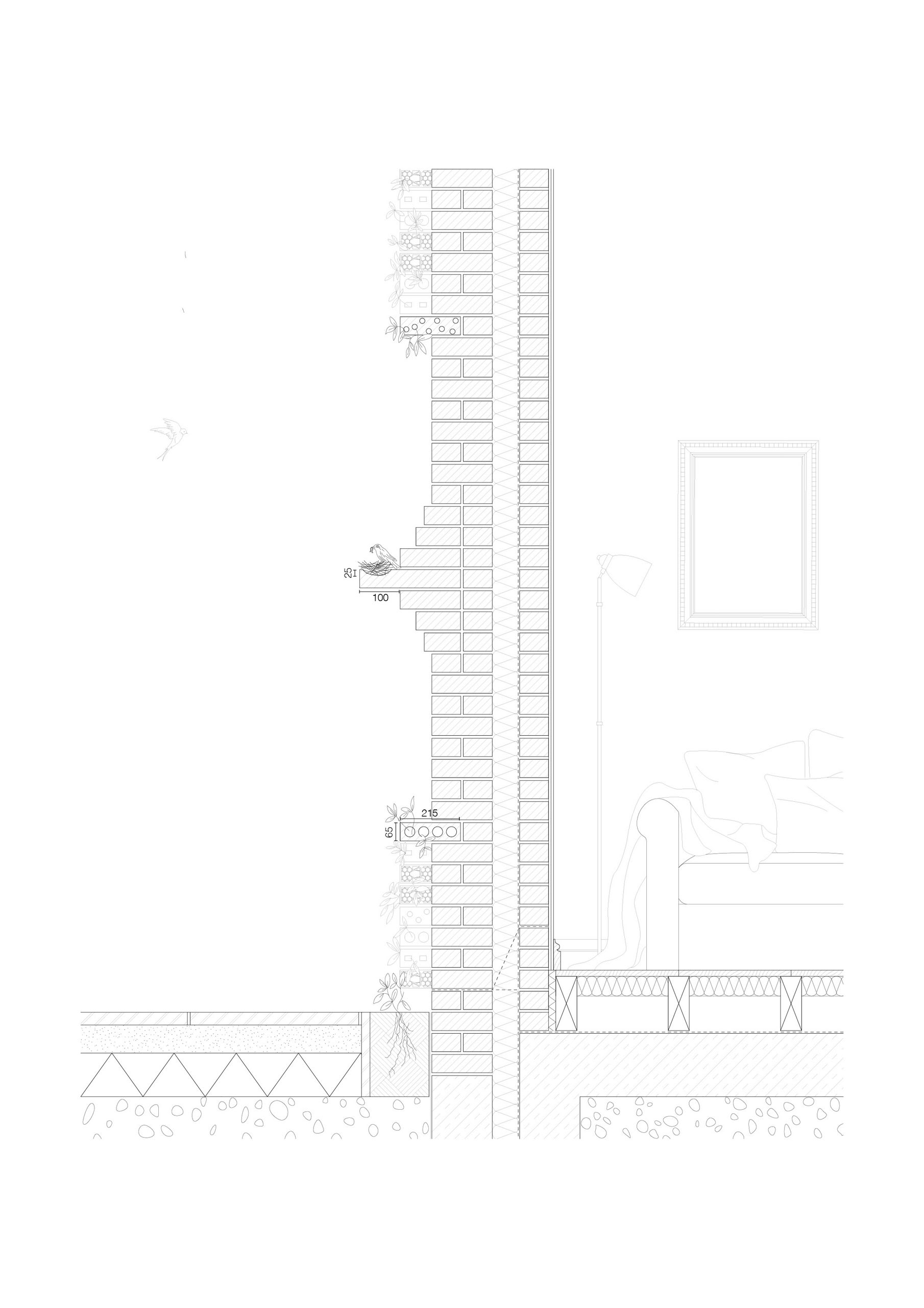 House Sparrow Nests and Insect Ledges