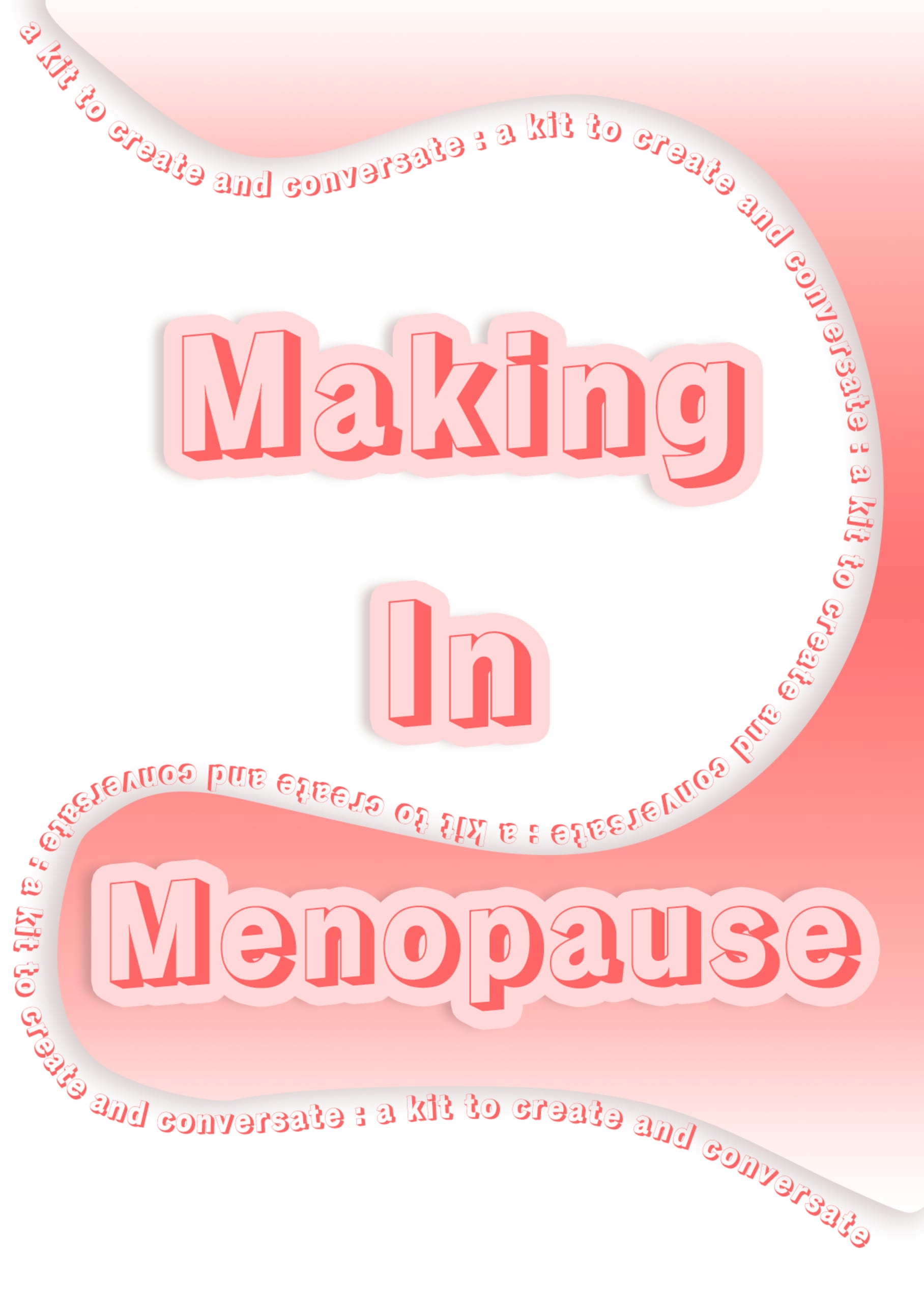 Title page for Digital Kit that reads 'Making in Menopause, a kit to create and conversate'
