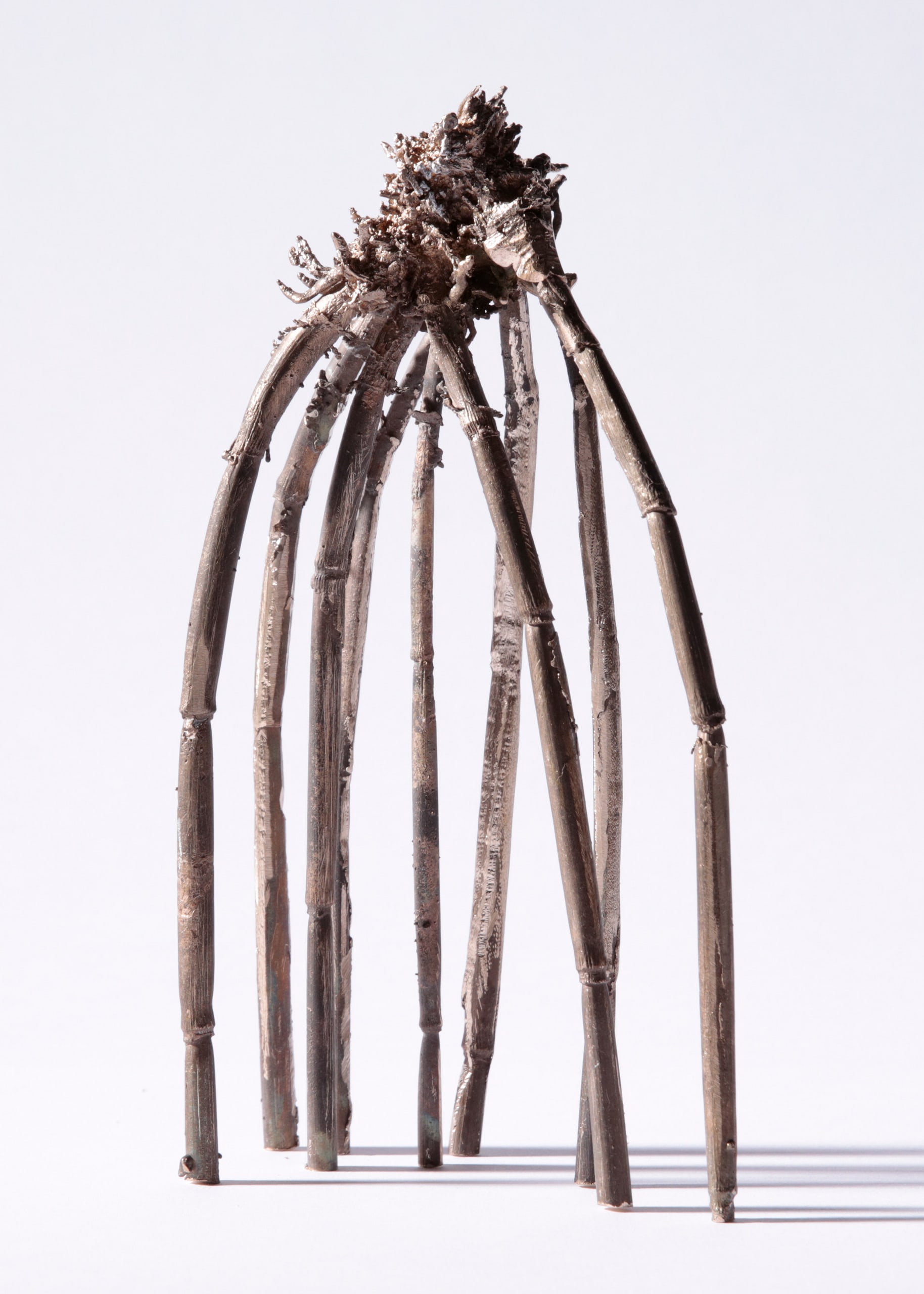 a single bronze cast wheat steam root system