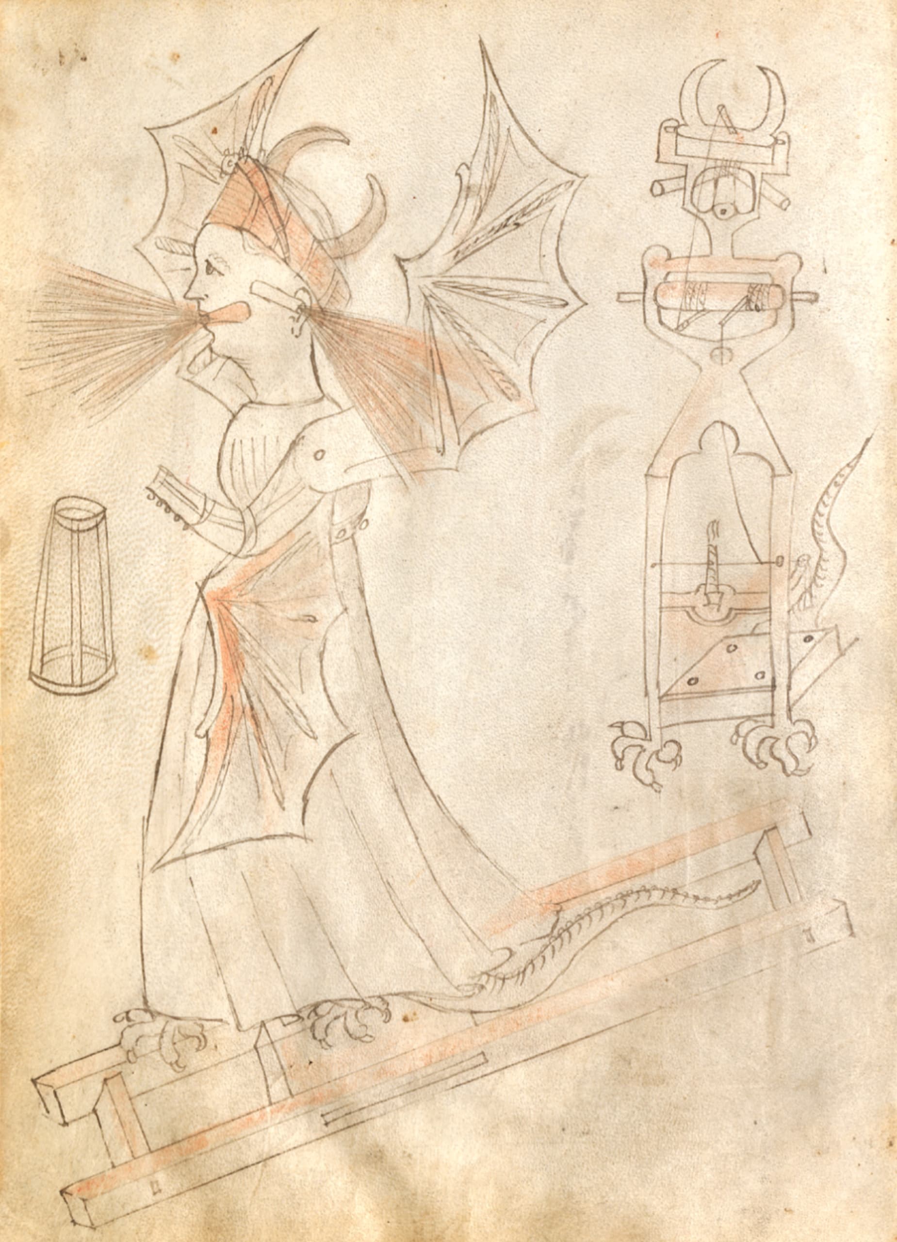 The fire angel/witch, c. 1420 - 1430.