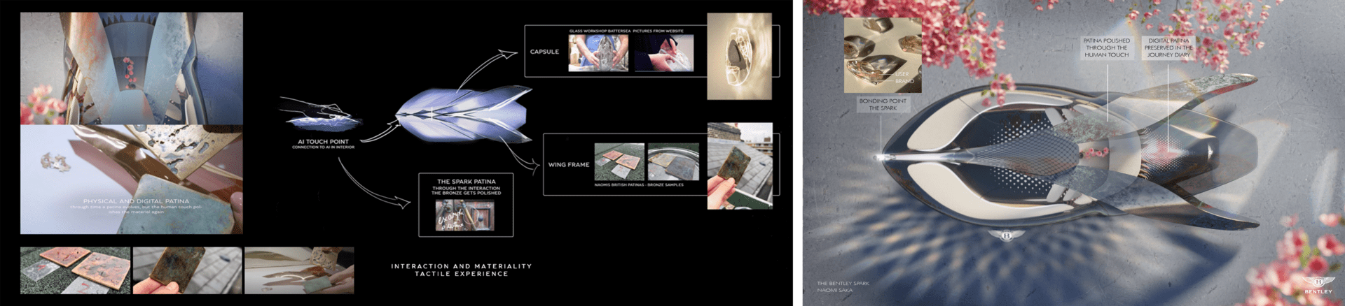 Looking at how physical components can capture interaction, I prepared bronze samples that rested in the British weather for weeks. During this time they gained a "British patina", so wherever you wou