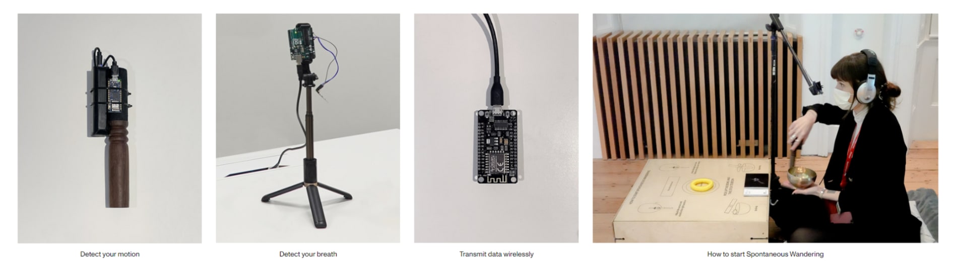 Spontaneous Wandering, Arduino, TouchDesigner, Ableton Live, Max MSP, Singing Bowl, Wooden Stick