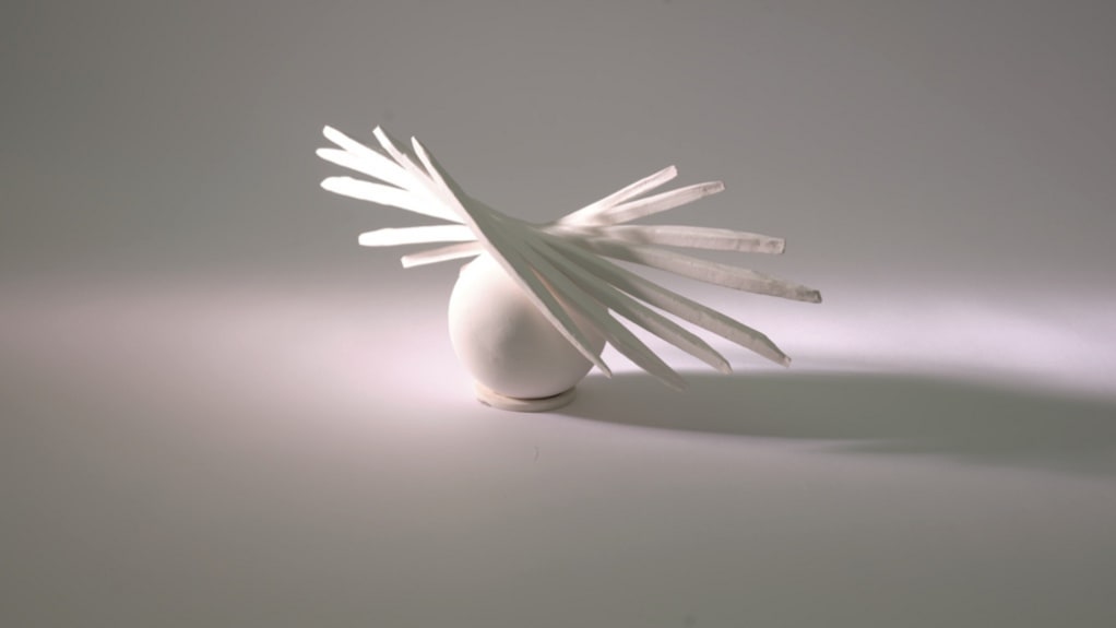 'Rotation Flight'  porcelain 32cm long