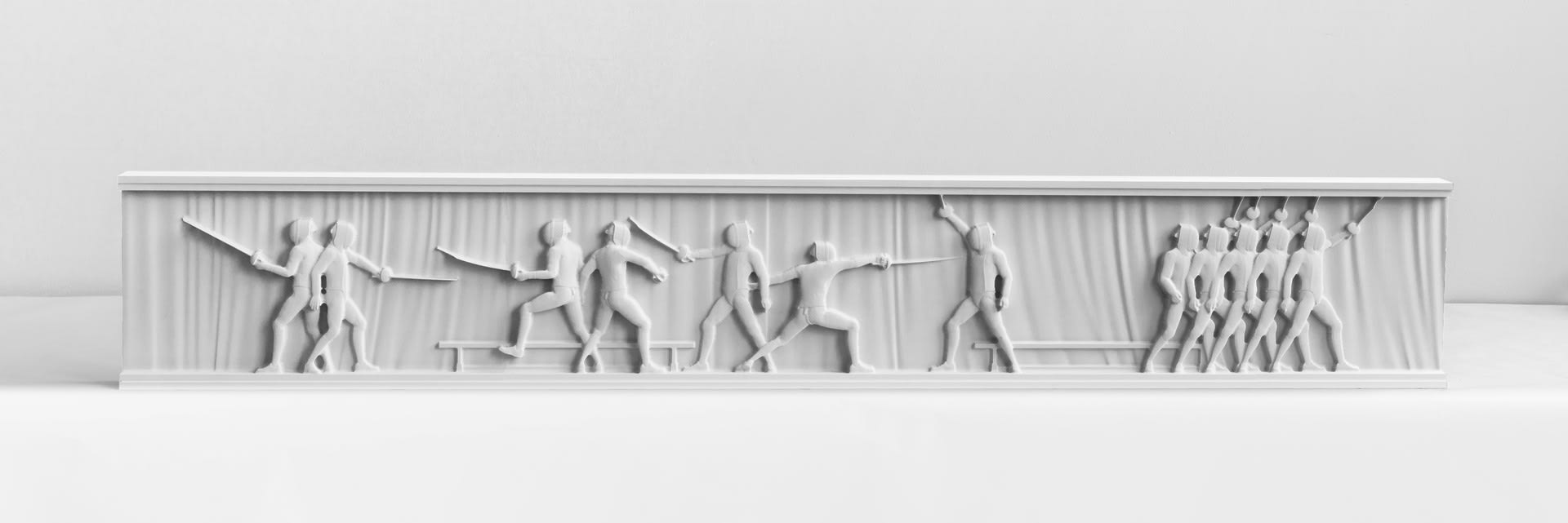 The Frieze (Panel No.1 out of 10), Jesmonite cast, 148 x 24 x 5 cm