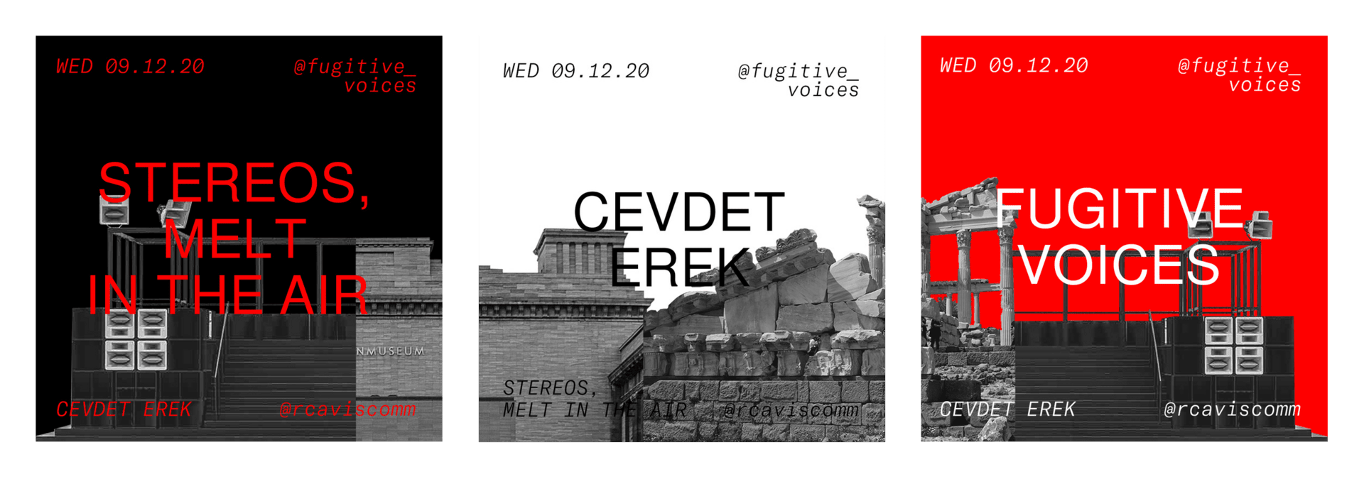 Visuals for Cevdet Erek. In collaboration with Myrna Marianovits.