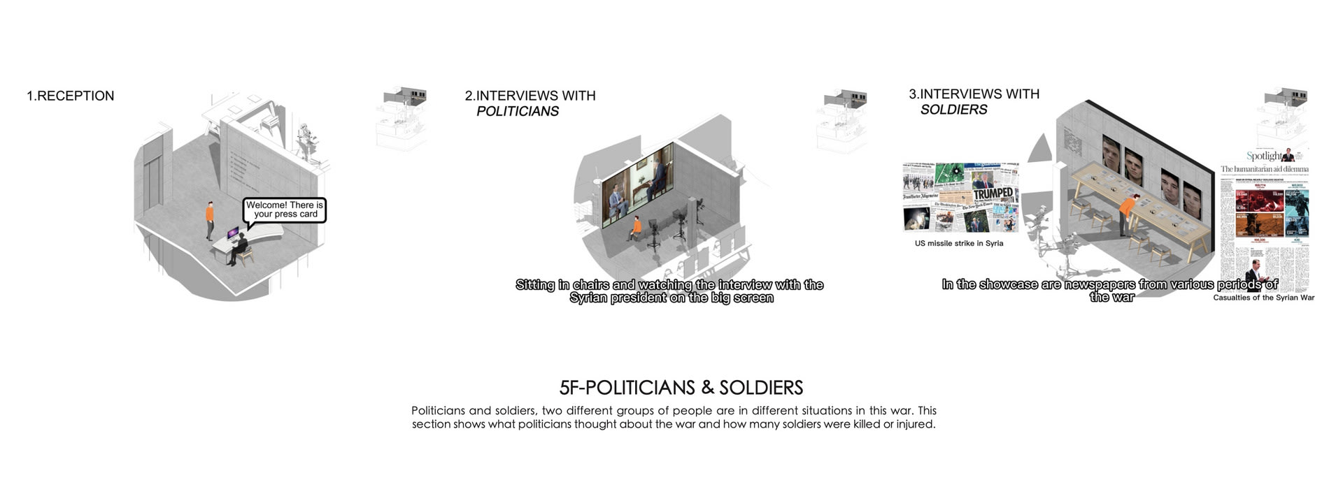 6'00'-7'00" Interview with politicians and soldiers