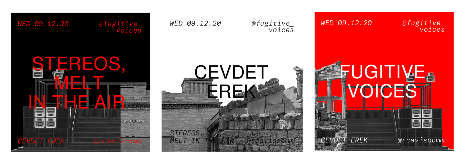 Visuals for Cevdet Erek. In collaboration with Konstantina Benaki-Chatzispasou.