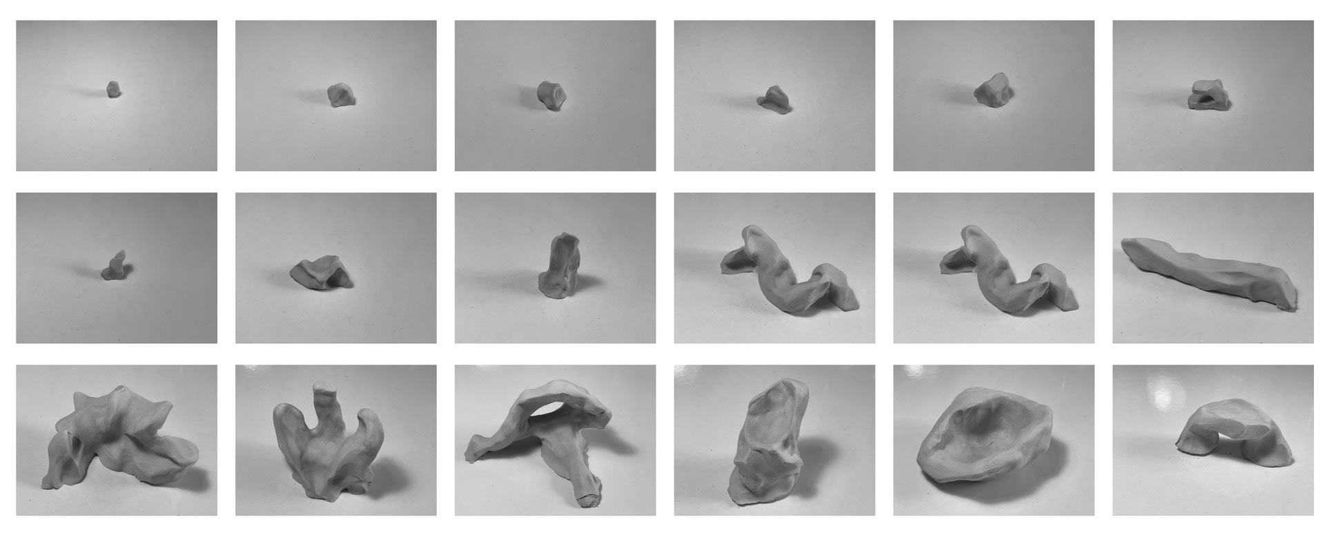a set of models in clay