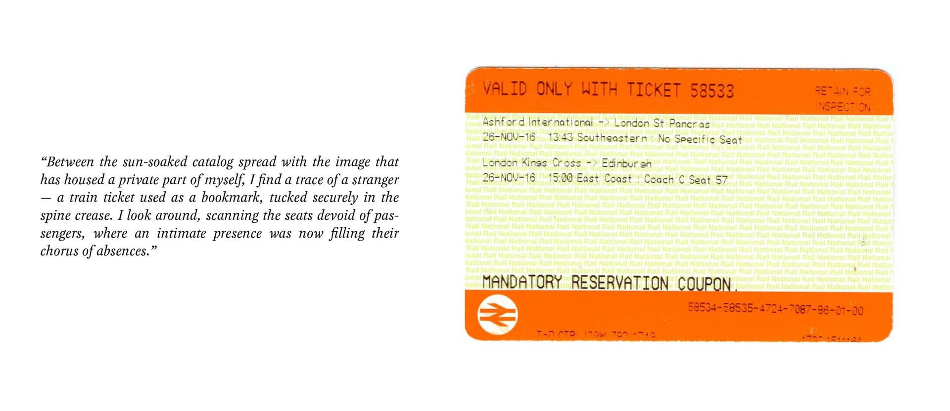 Found National Rail ticket