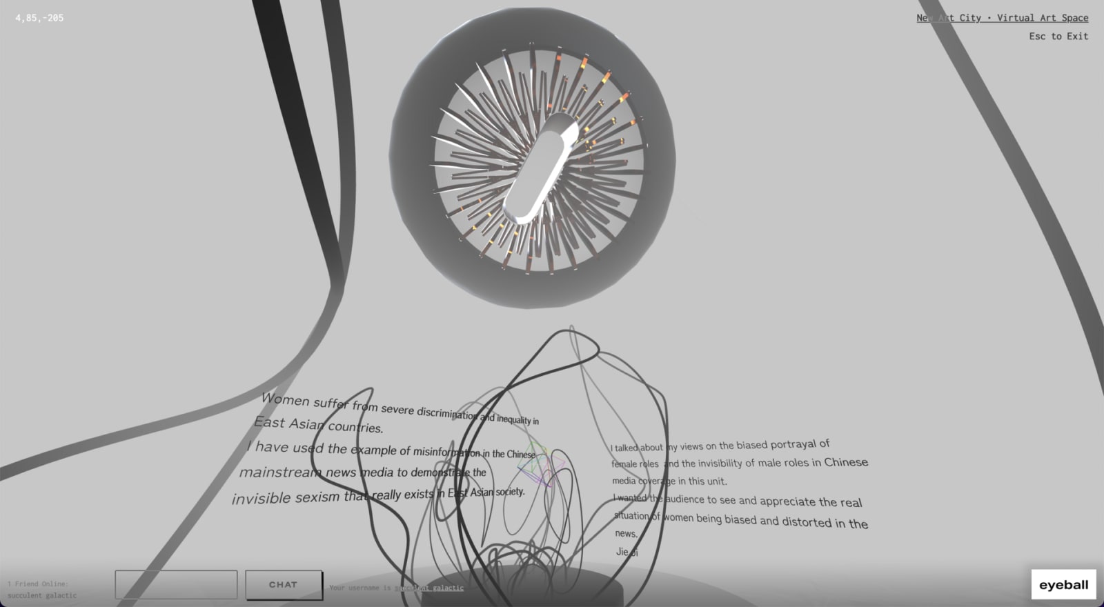 A screenshot of the virtual exhibition.