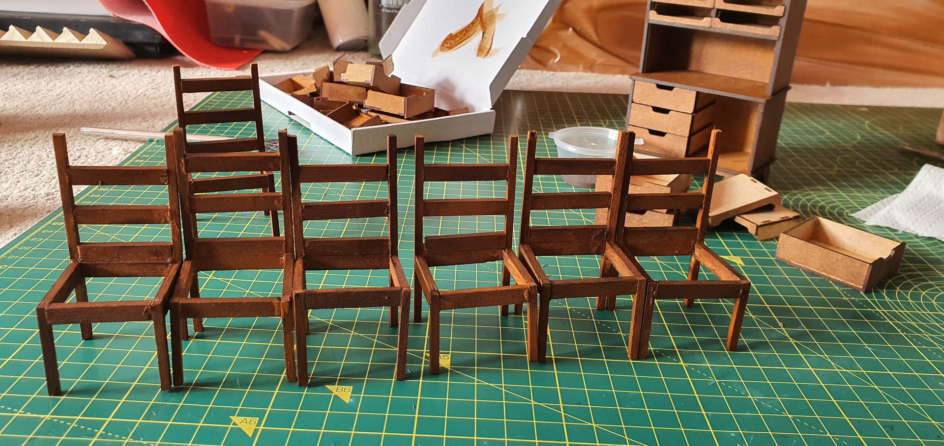 Little chairs made by hand 