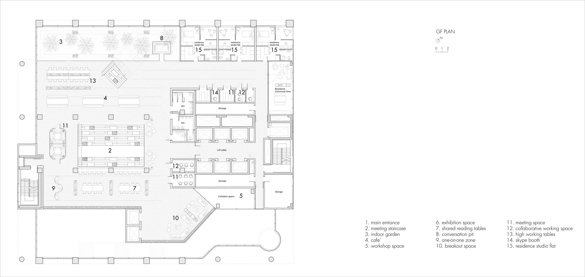 The Urban Living Room: Ground Floor Plan | Digital Drawing