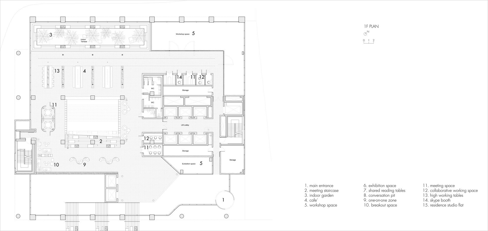 The Urban Living Room: 1 Floor Plan | Digital Drawing