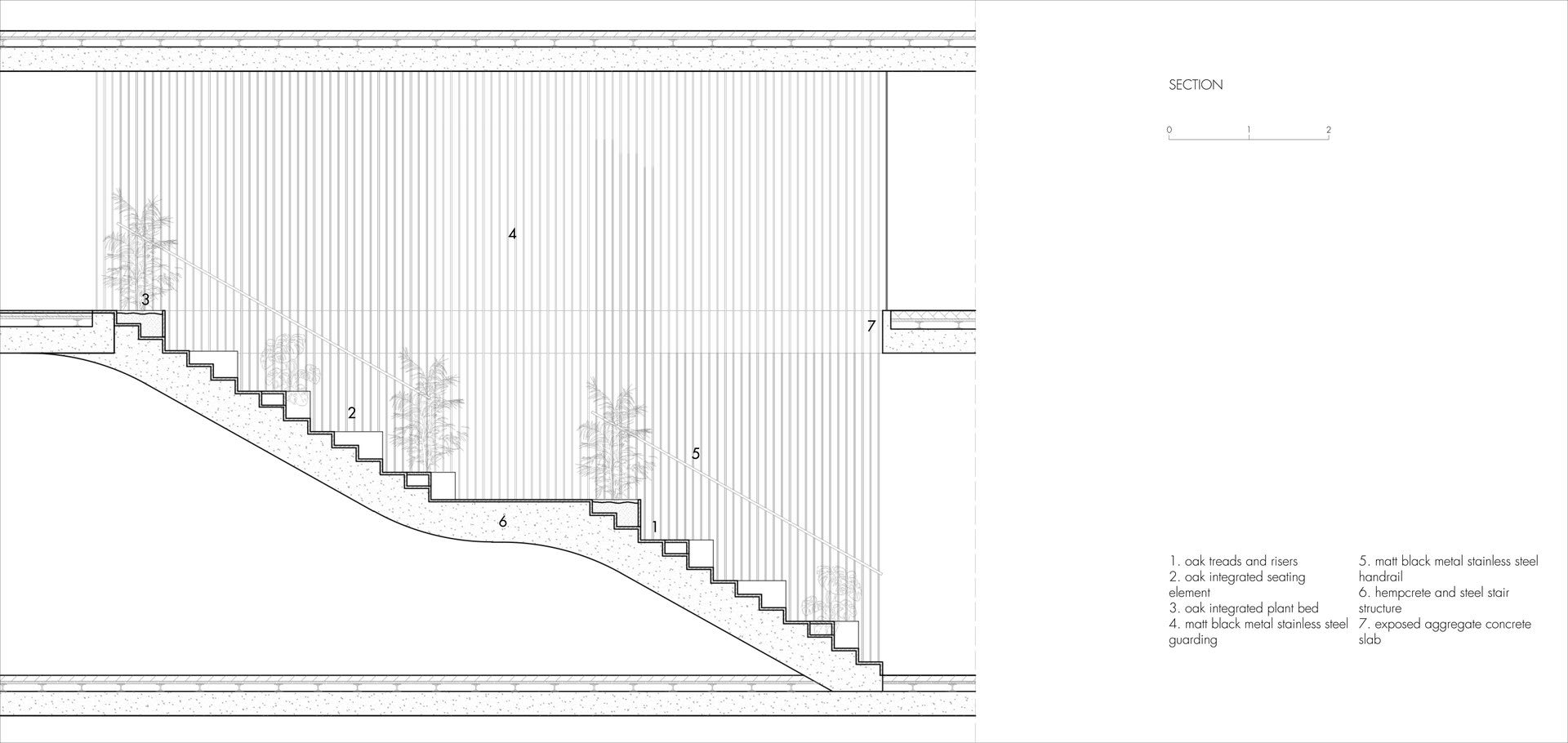 The Staircase: Section | Digital Drawing