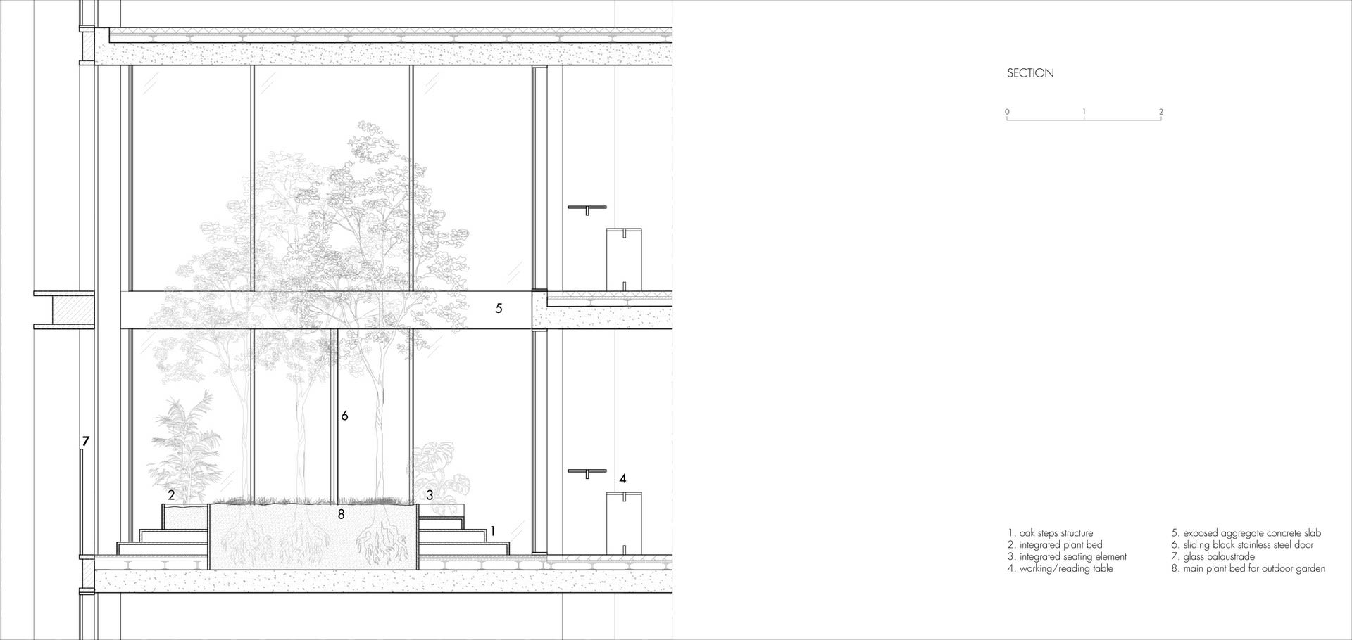 The Tech-Free Garden: Section | Digital Drawing