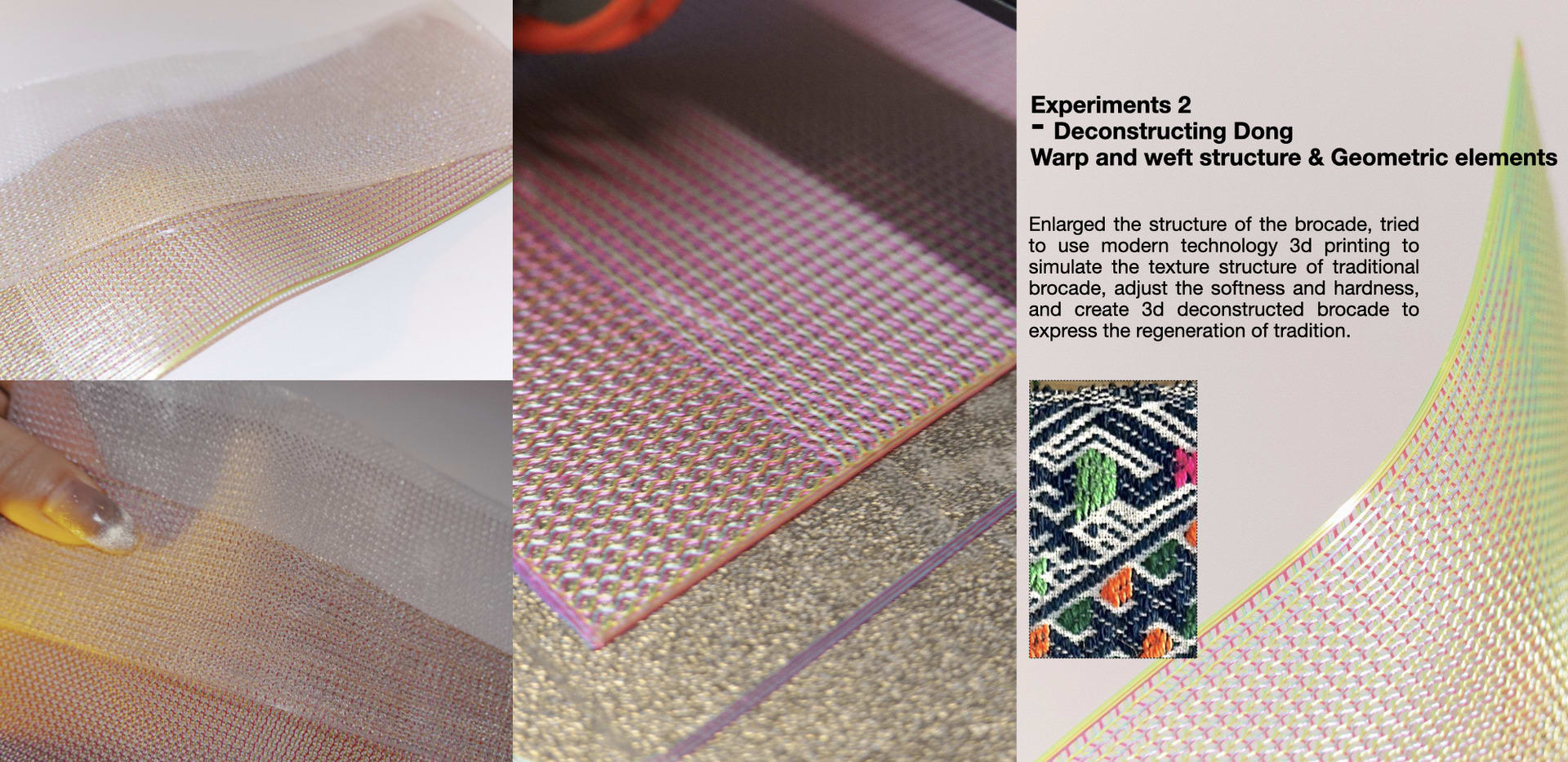 Experiments - 「Deconstructing the Dong Warp and weft structure & Geometric elements」