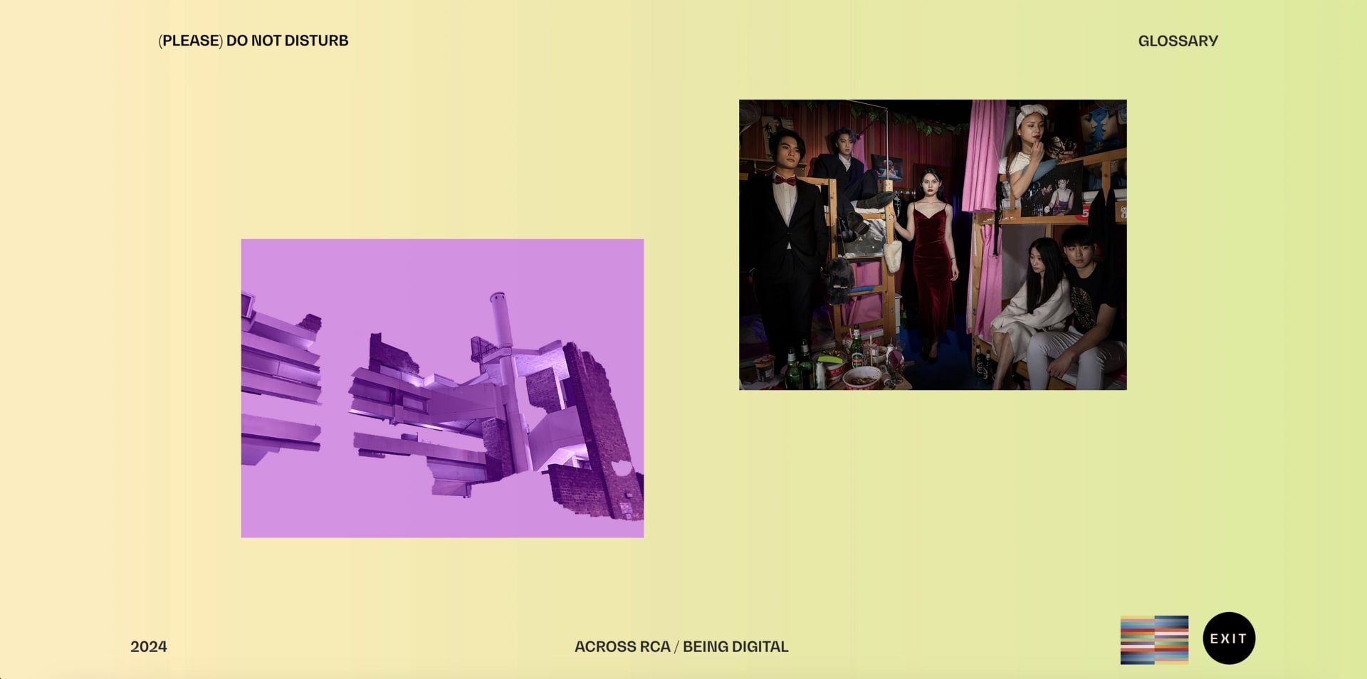 Examples of the artworks exhibited at <(PLEASE) DO NOT DISTURB>
