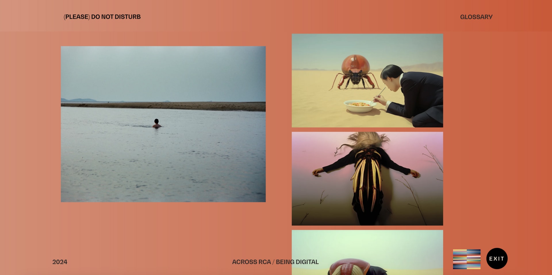 Examples of the artworks exhibited at <(PLEASE) DO NOT DISTURB>