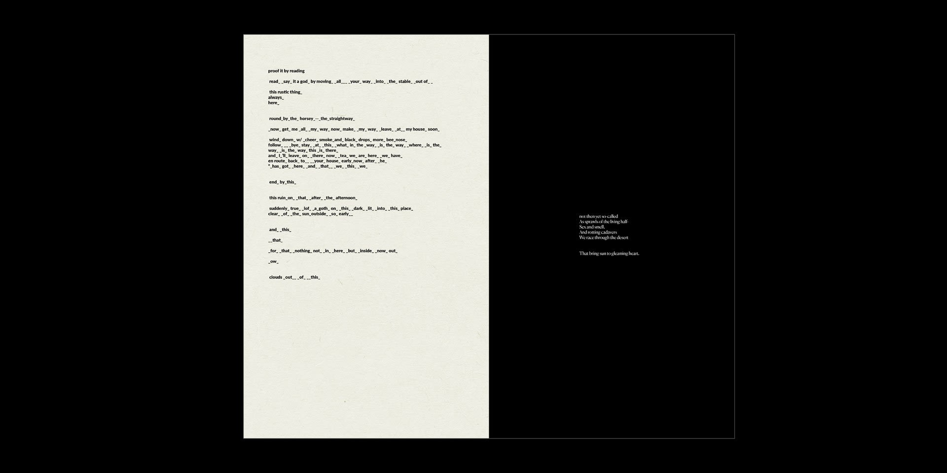 Poetry collection of AI machine writing