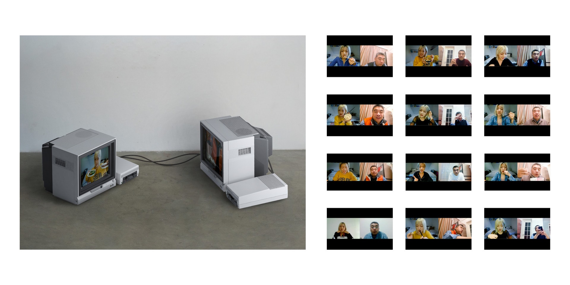 Interstice is an ongoing and year-long video project about having dinner with father. 