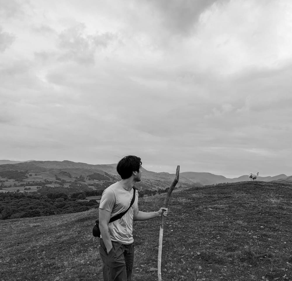 portrait of a man walking