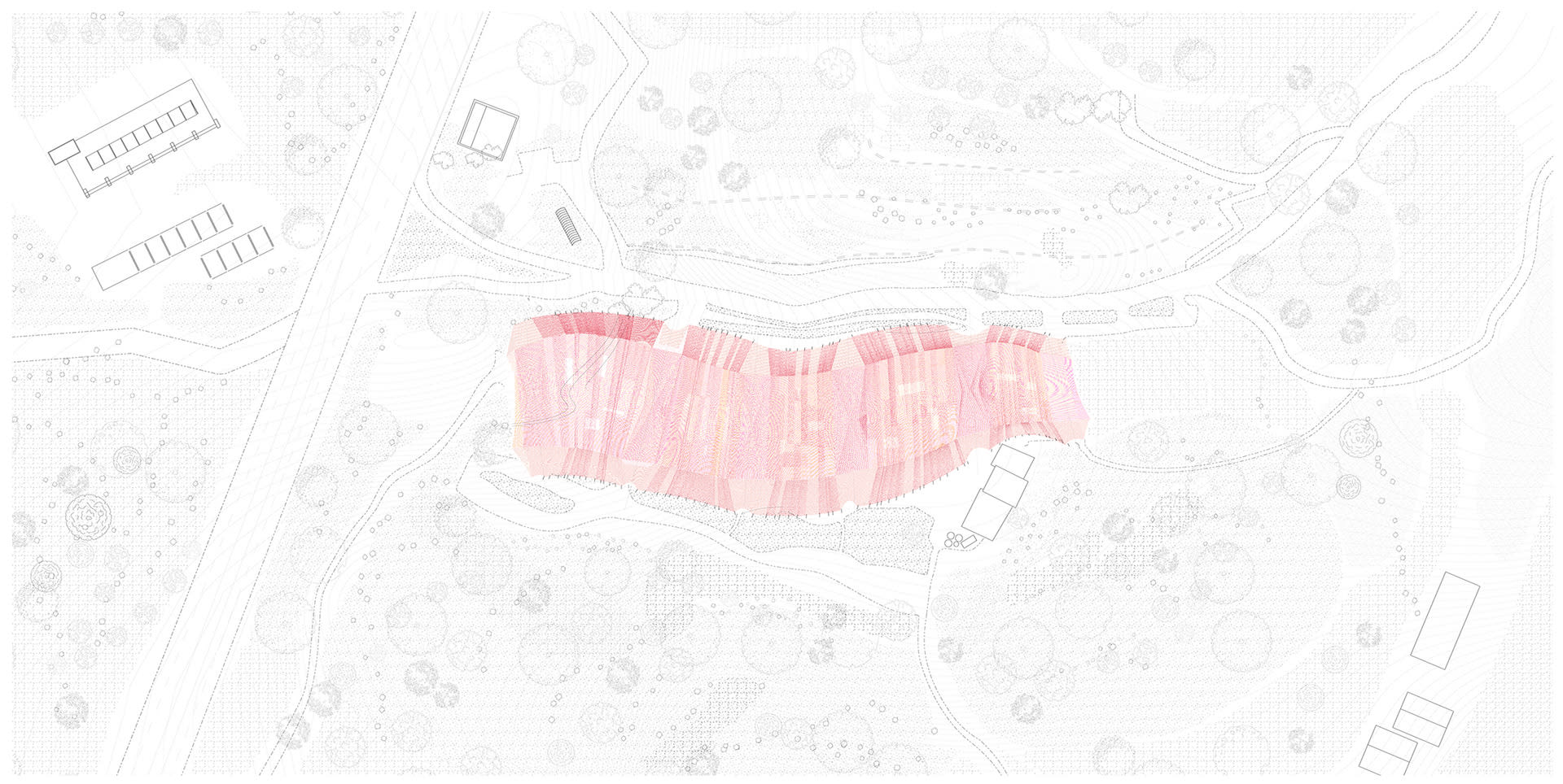 Breaking down the repetitive site, similar to the repetitiveness found in the kpop culture, the site is broken down from its militan configuration into one, continuously open space, allowing multiple 