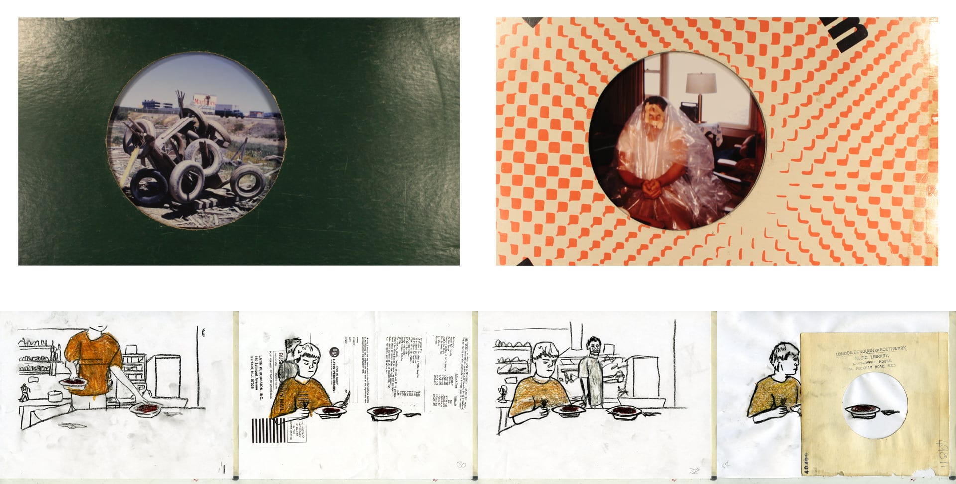 A Taste For Music (stills), Drawings, collage, Animation Frames