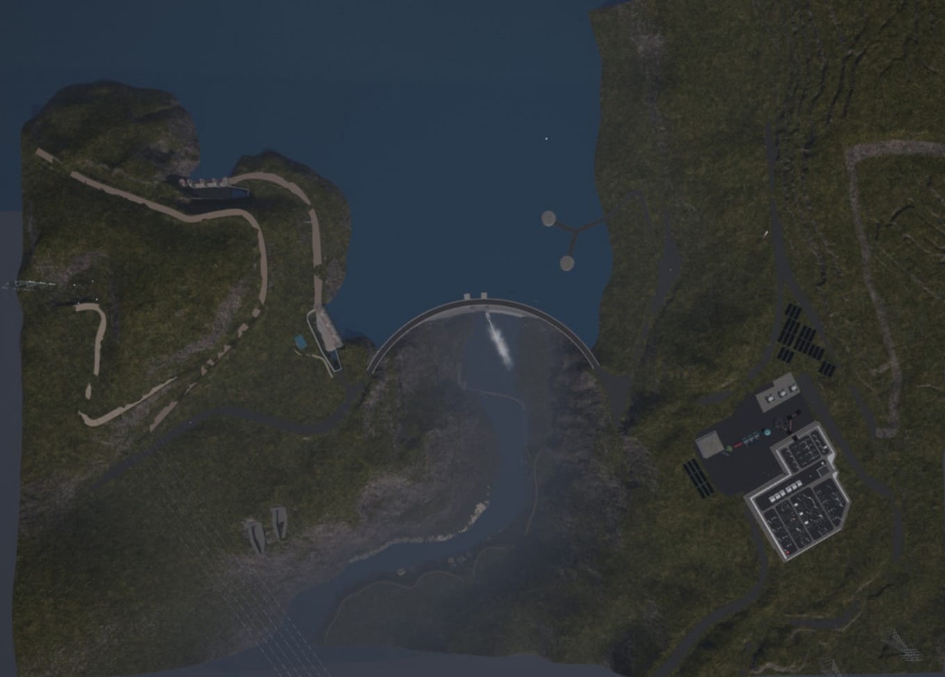 Birds-eye view of the open world built in the interface. 