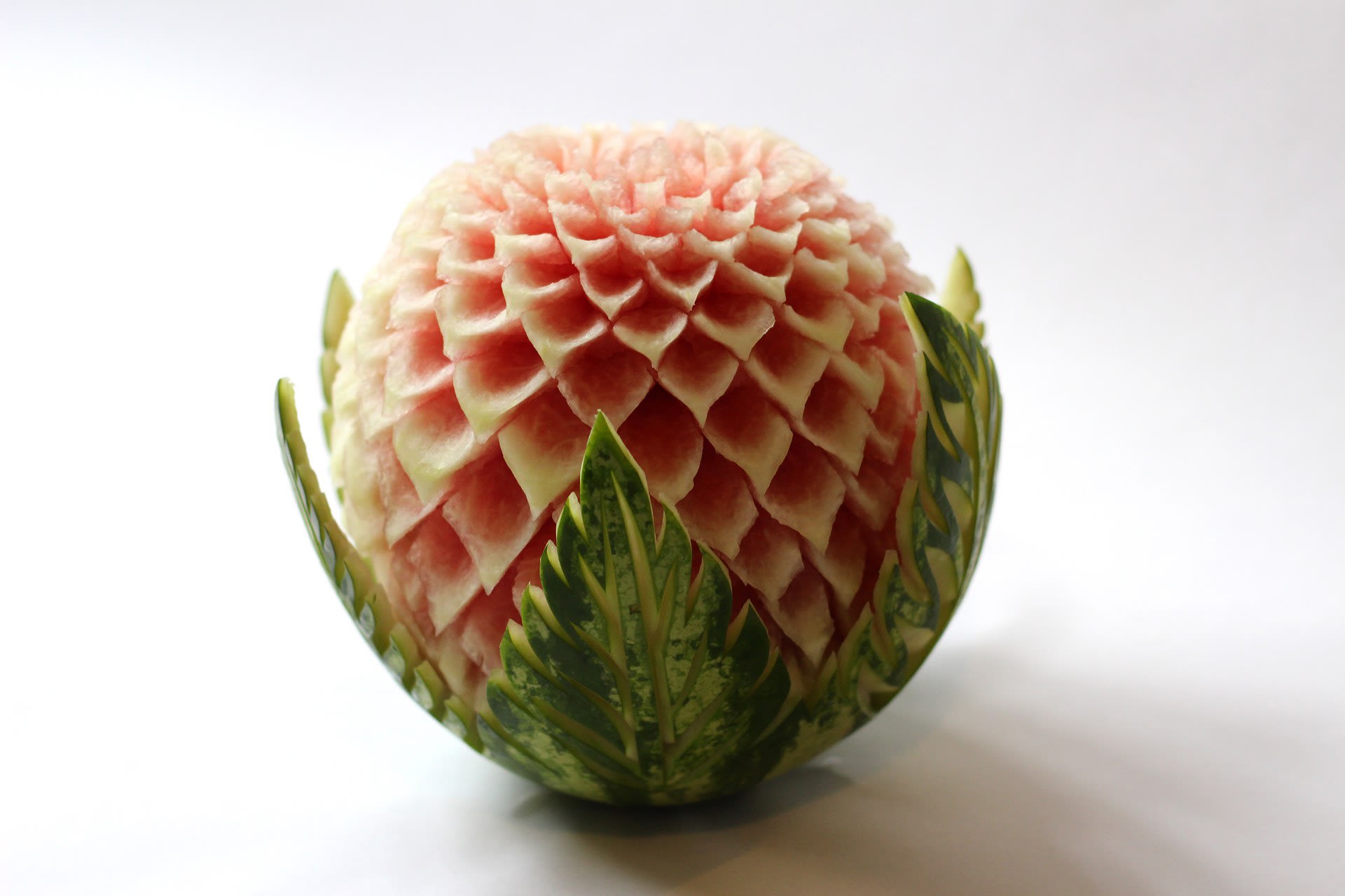 Hand-carved watermelon, February 2020.