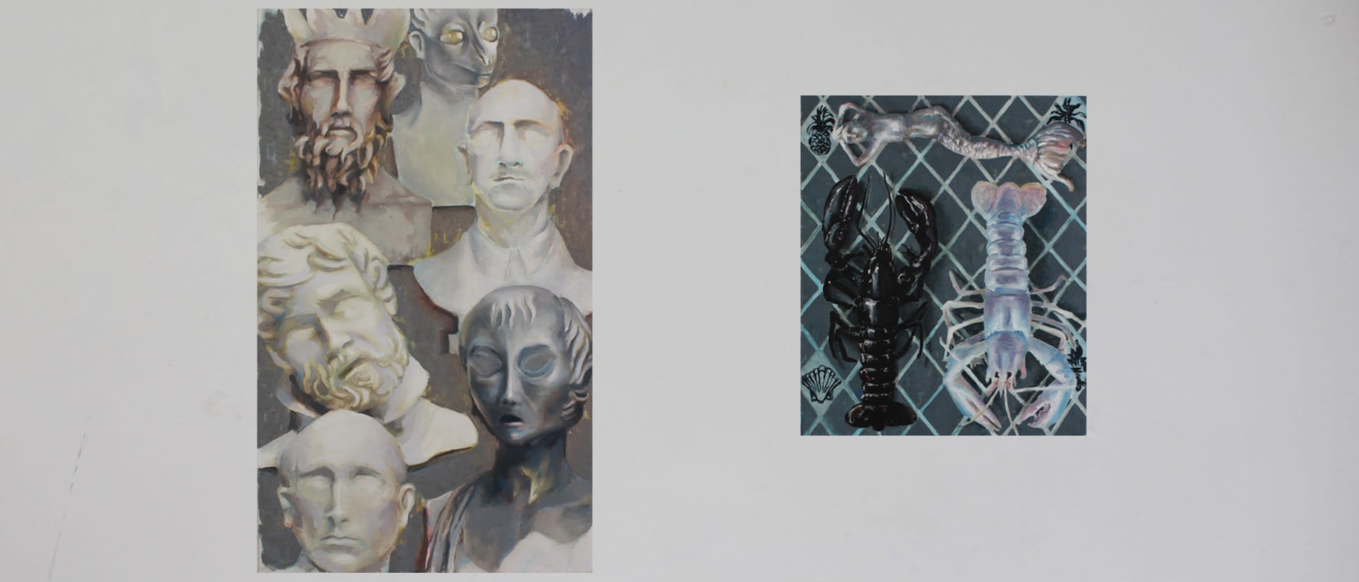 Ancient Philosophers, 60x100cm & Trap, 51x61cm