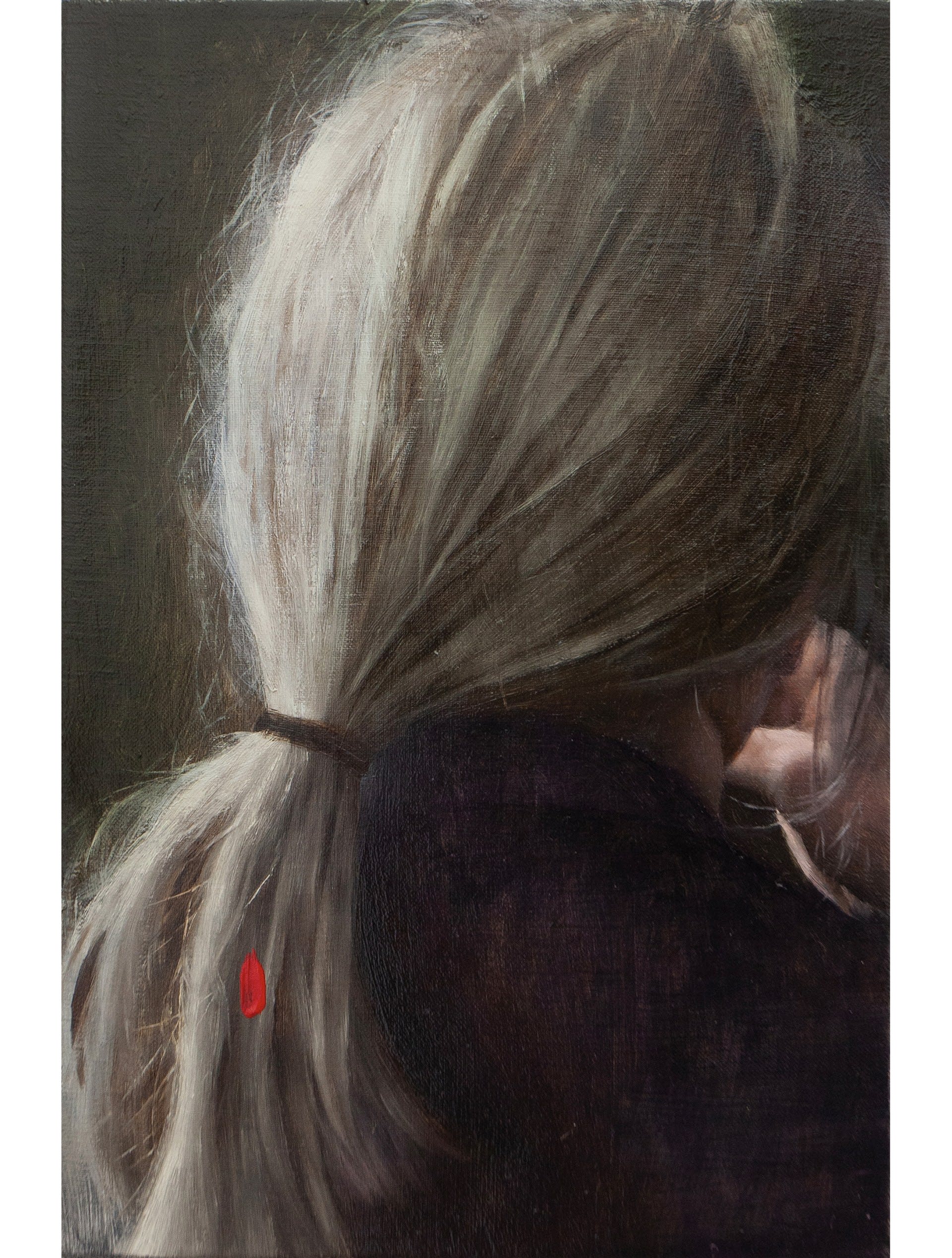 Portrait of a Lady With Red Fleece on Her Braid