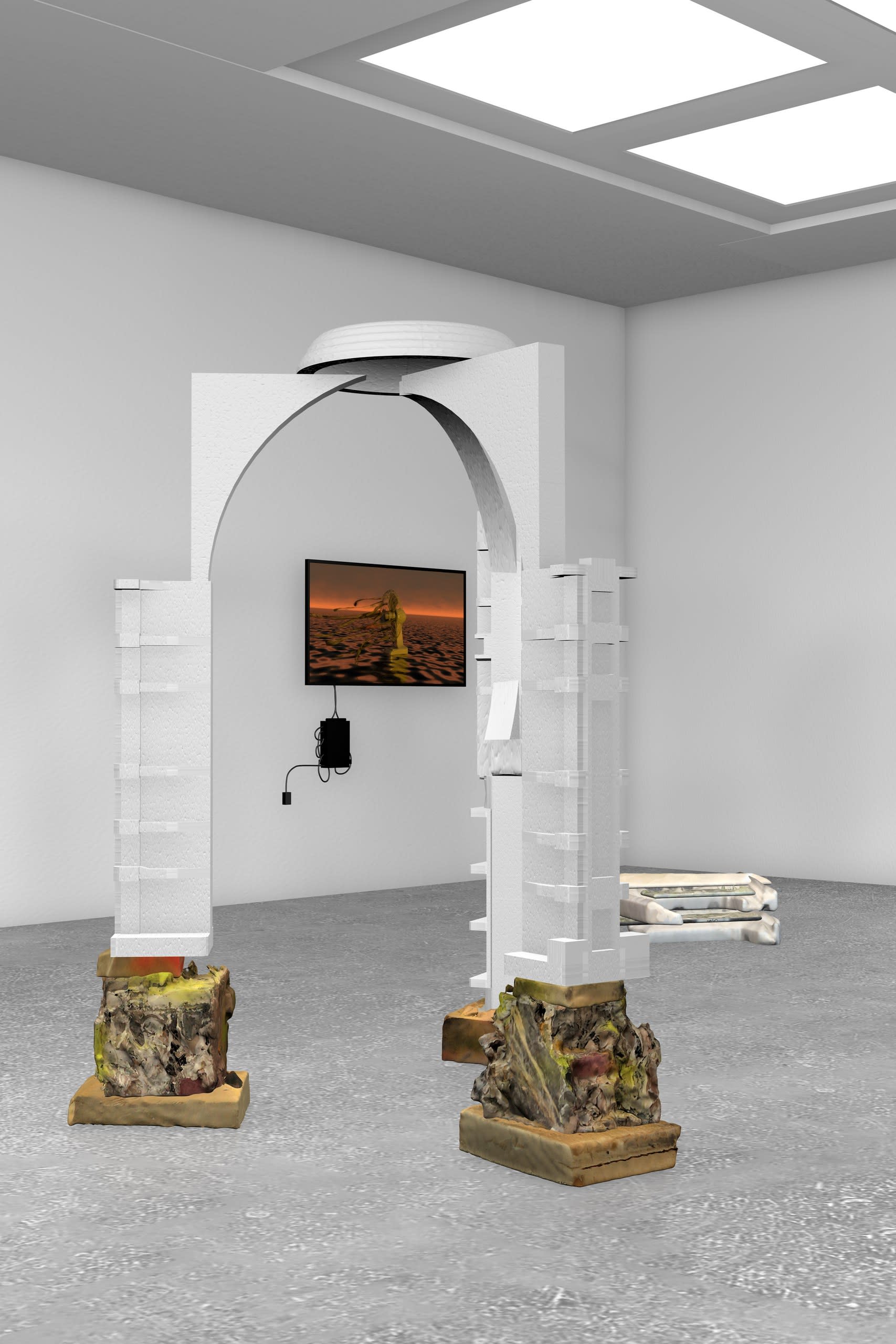 Exhibition view of the 'Lost Dimension' (simulation), 2020