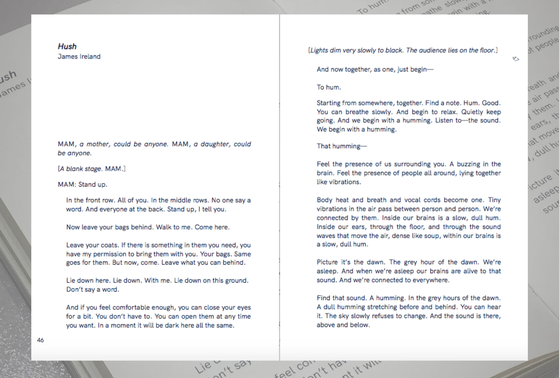 An early version of the final scene (extract)