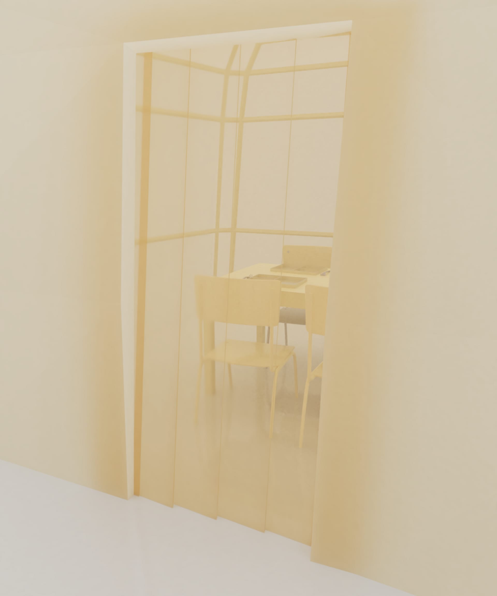 The Bland Dinner — entrance, 3D render, 2020