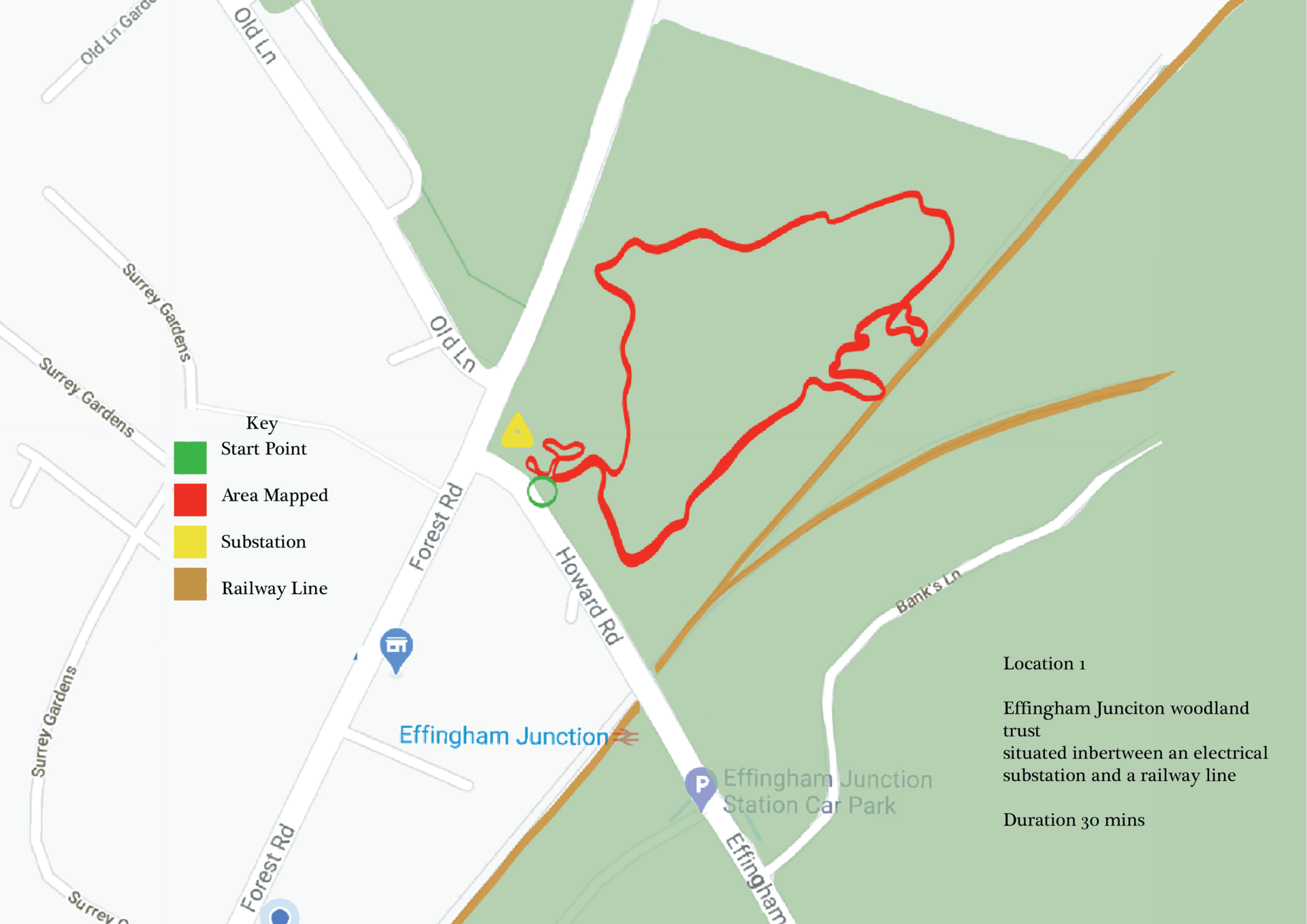 Location Two - Effingham Junction Woodland Trust