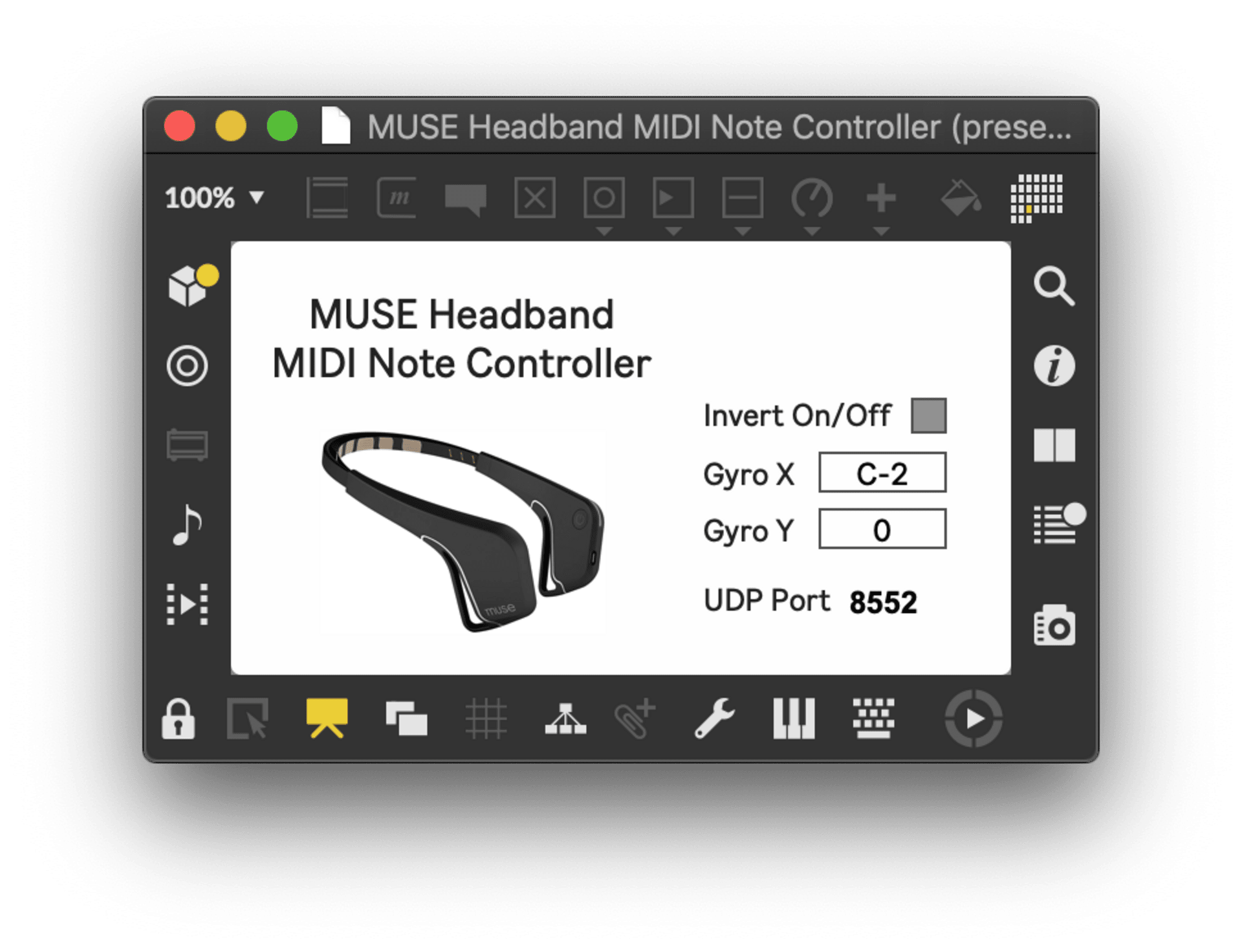 MUSE Headband MIDI Note Controller