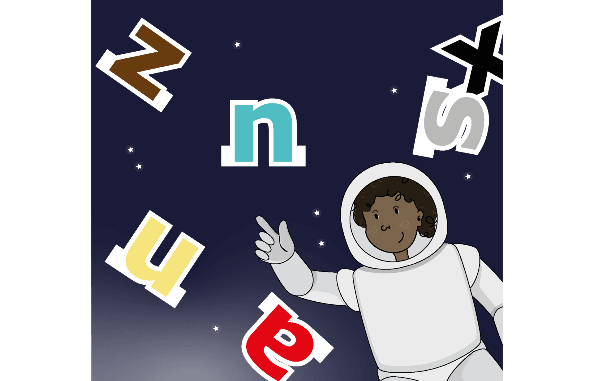 Alfie began to get excited and could see the fun they could have, “and then we can give each letter little connectors, so they don’t float around!”