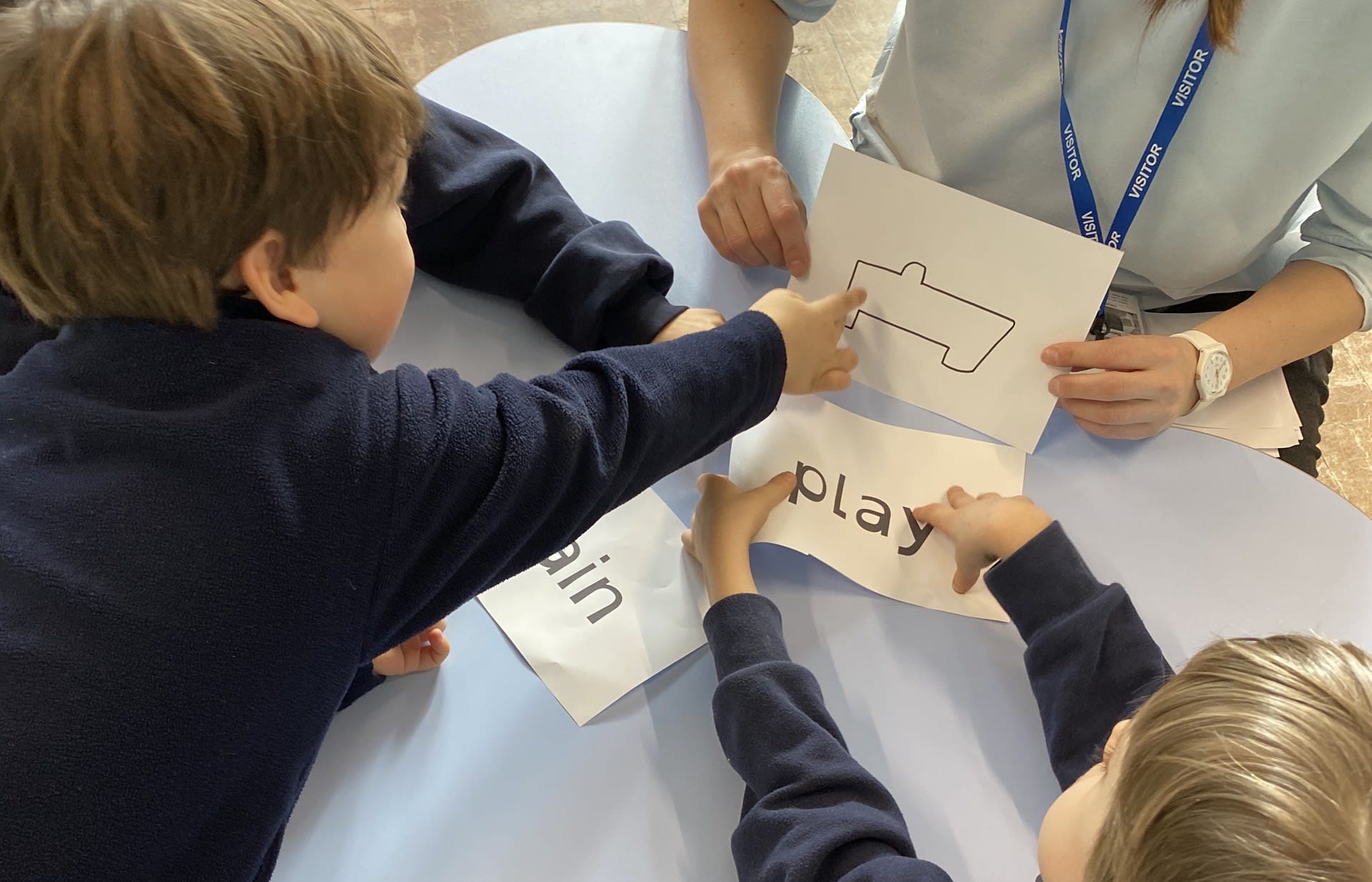 Word shape matching games with Year 1 students