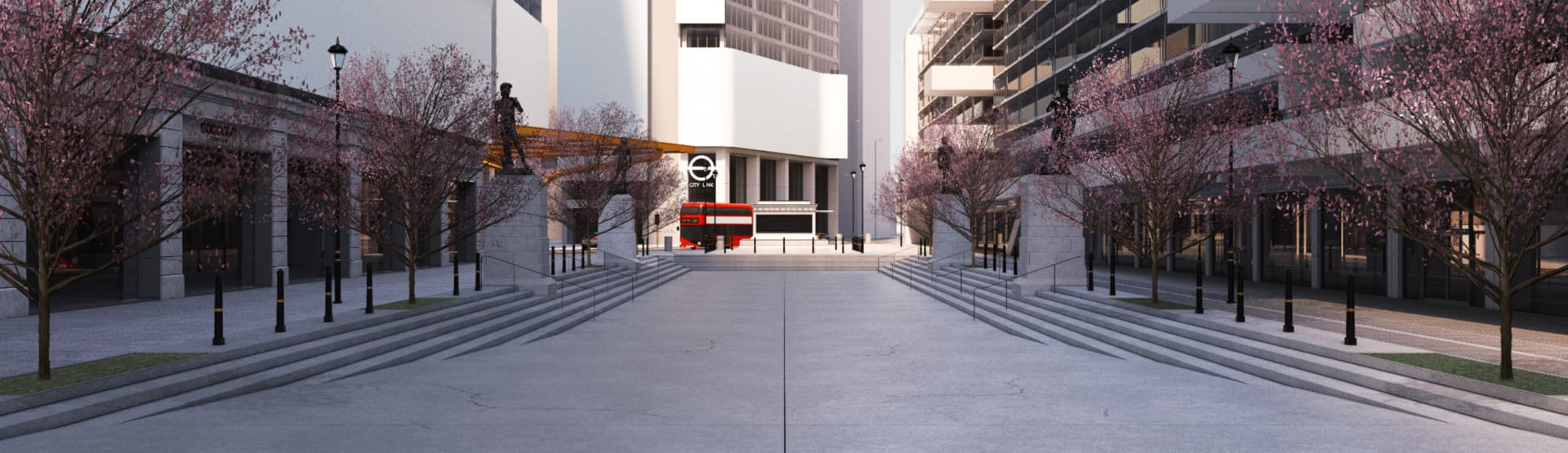 Main gathering space of new mall in Aylesbury Estate