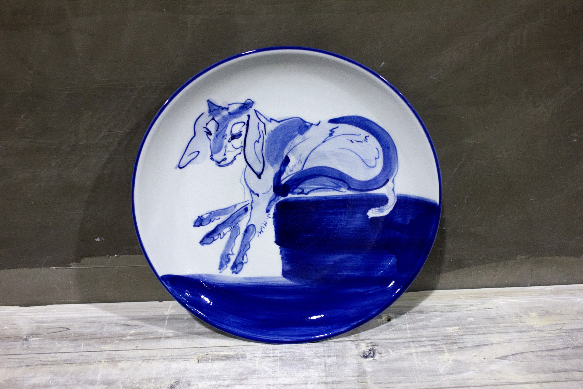 Blue Goat Plate