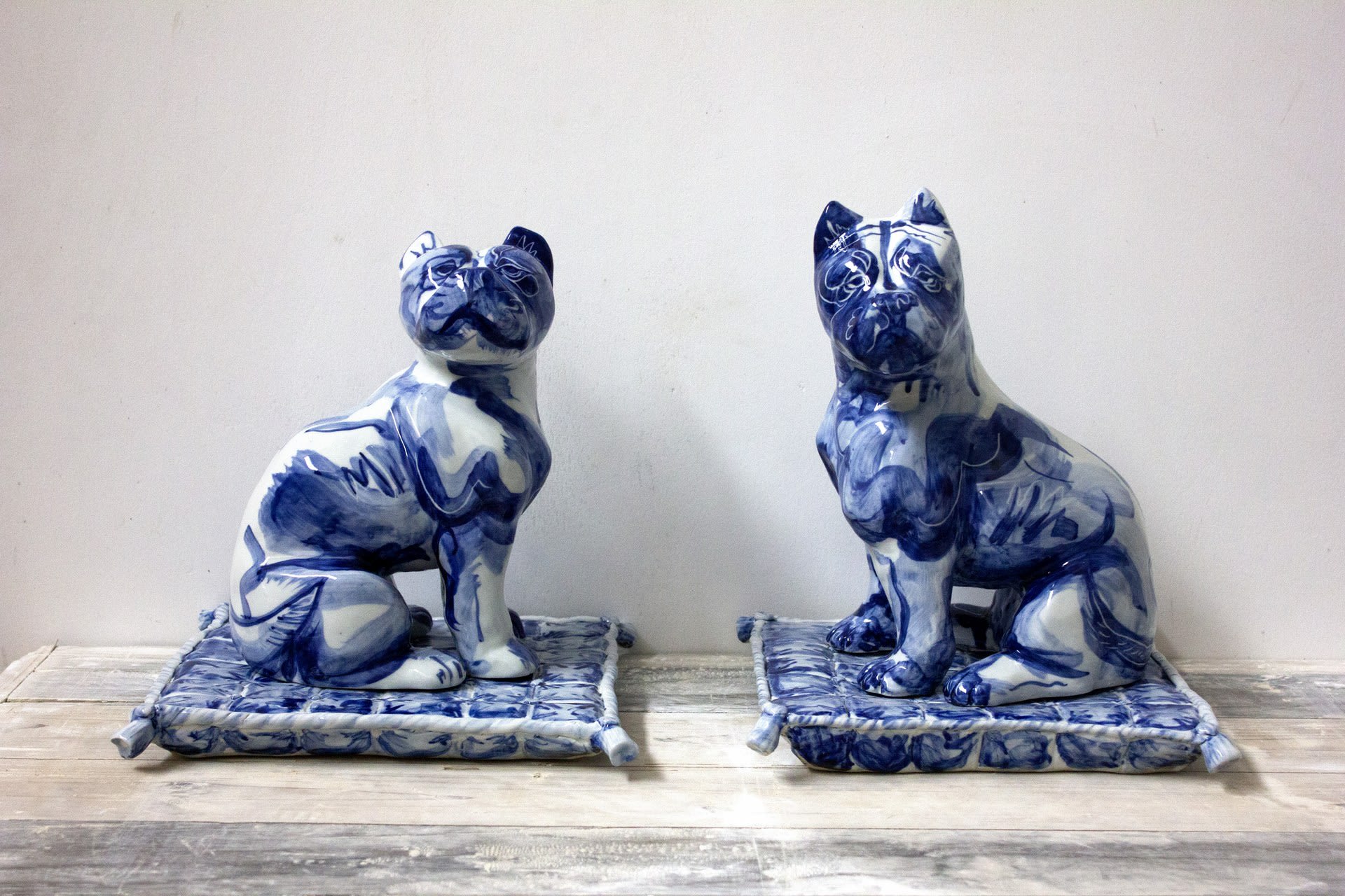 Blue Staffie pair