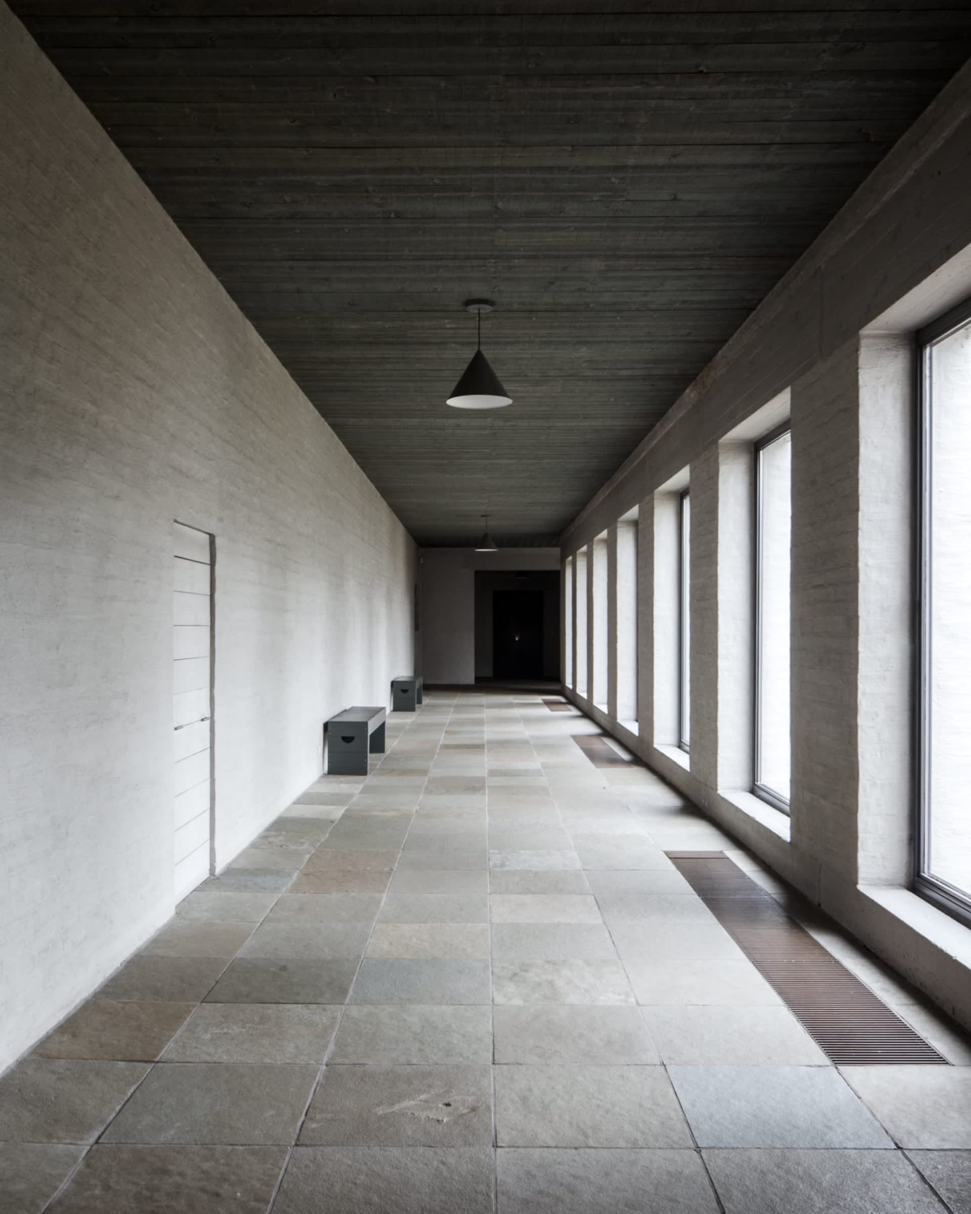 Hans van der Laan - Corridor at Saint Benedict Abbey (source: https://divisare.com/projects/368522-dom-hans-van-der-laan)