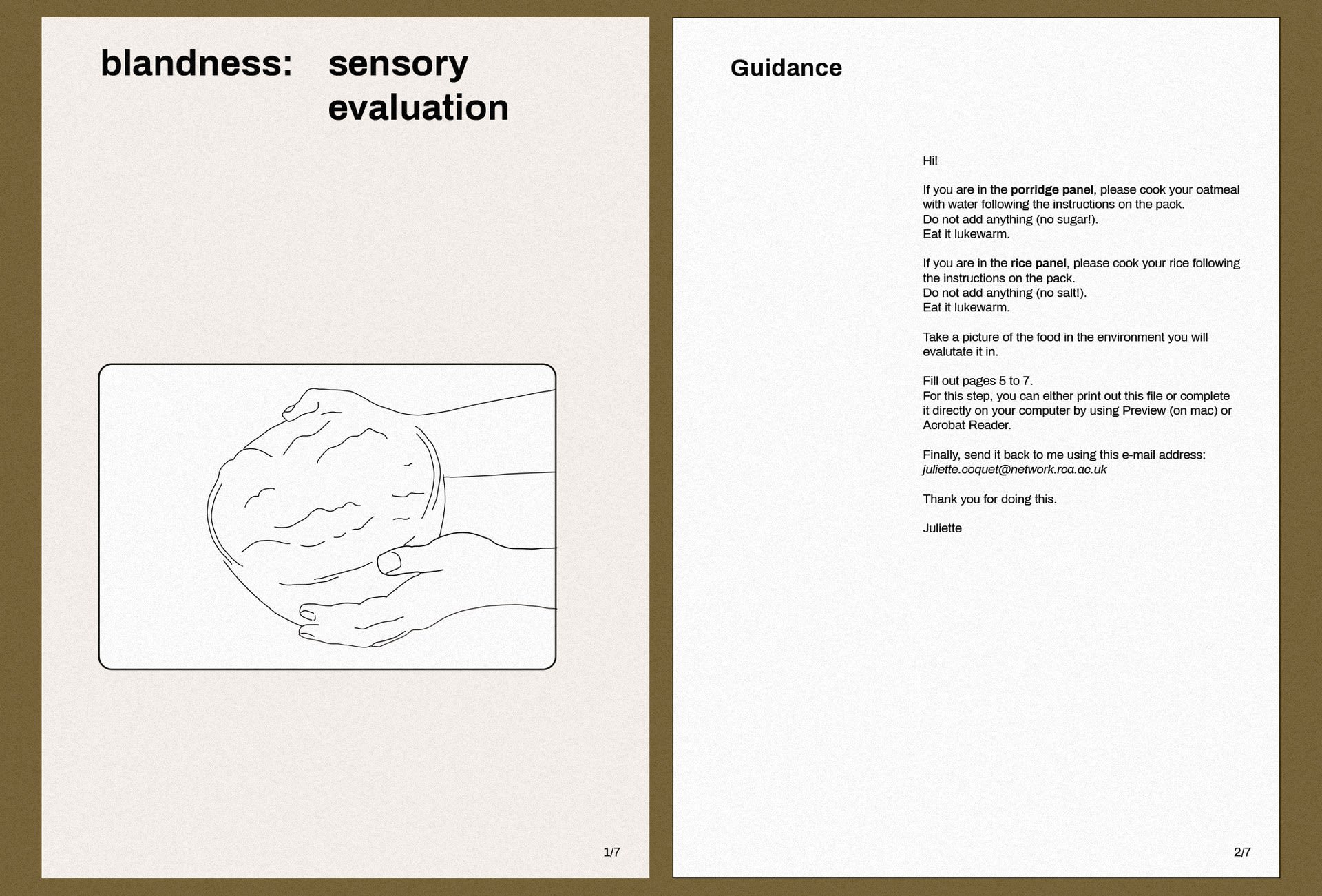 Sensory Evaluation — pages 1, 2