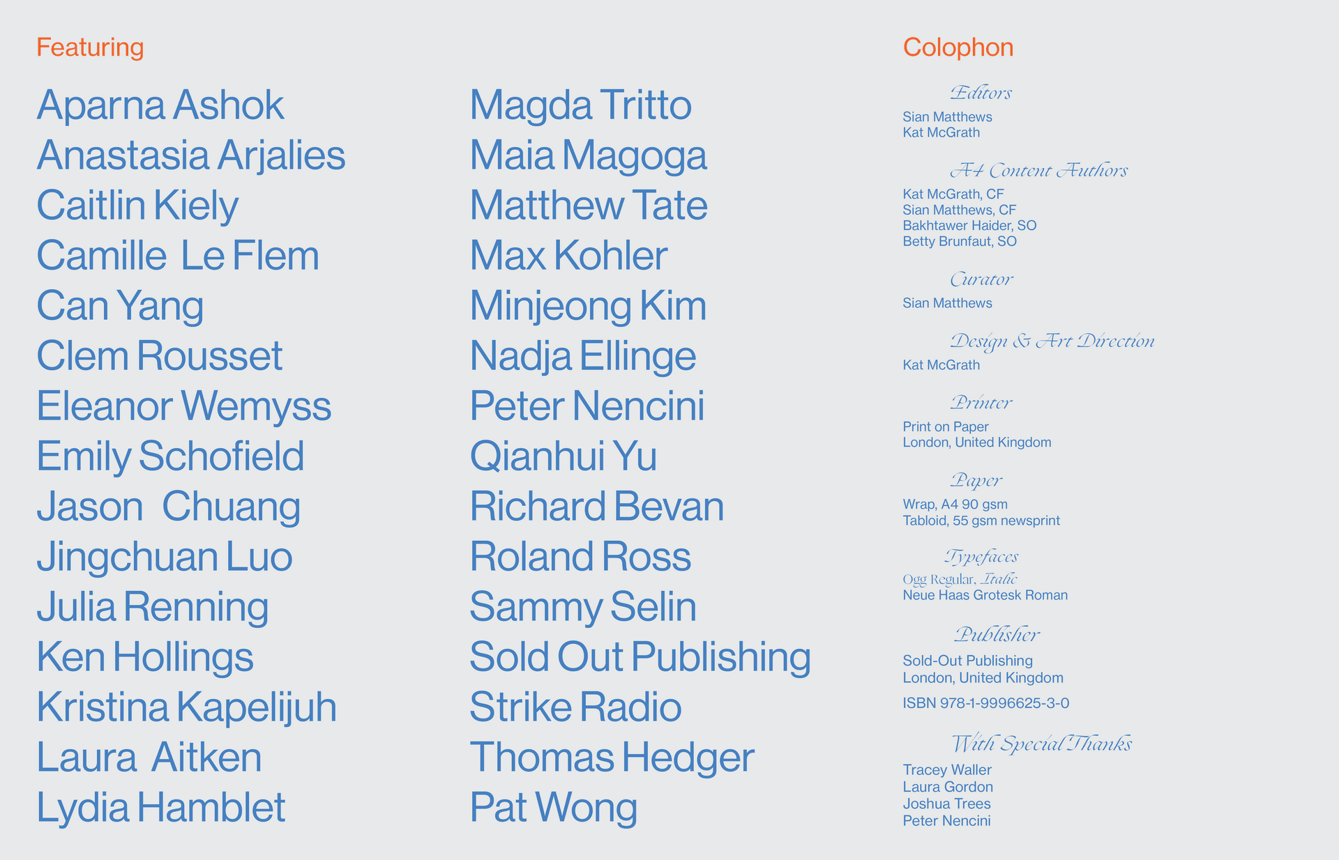 The Pitch: Contributors