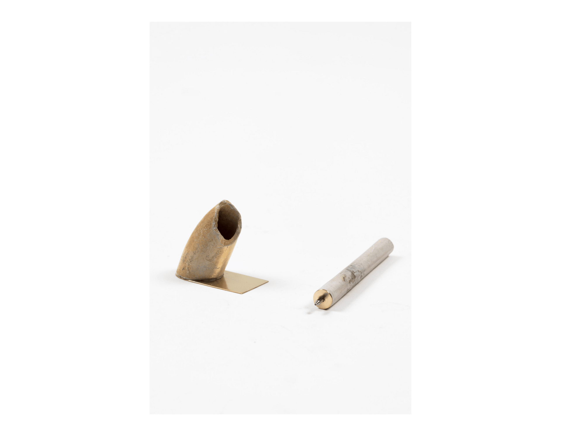 Pen and holder from clay pipe