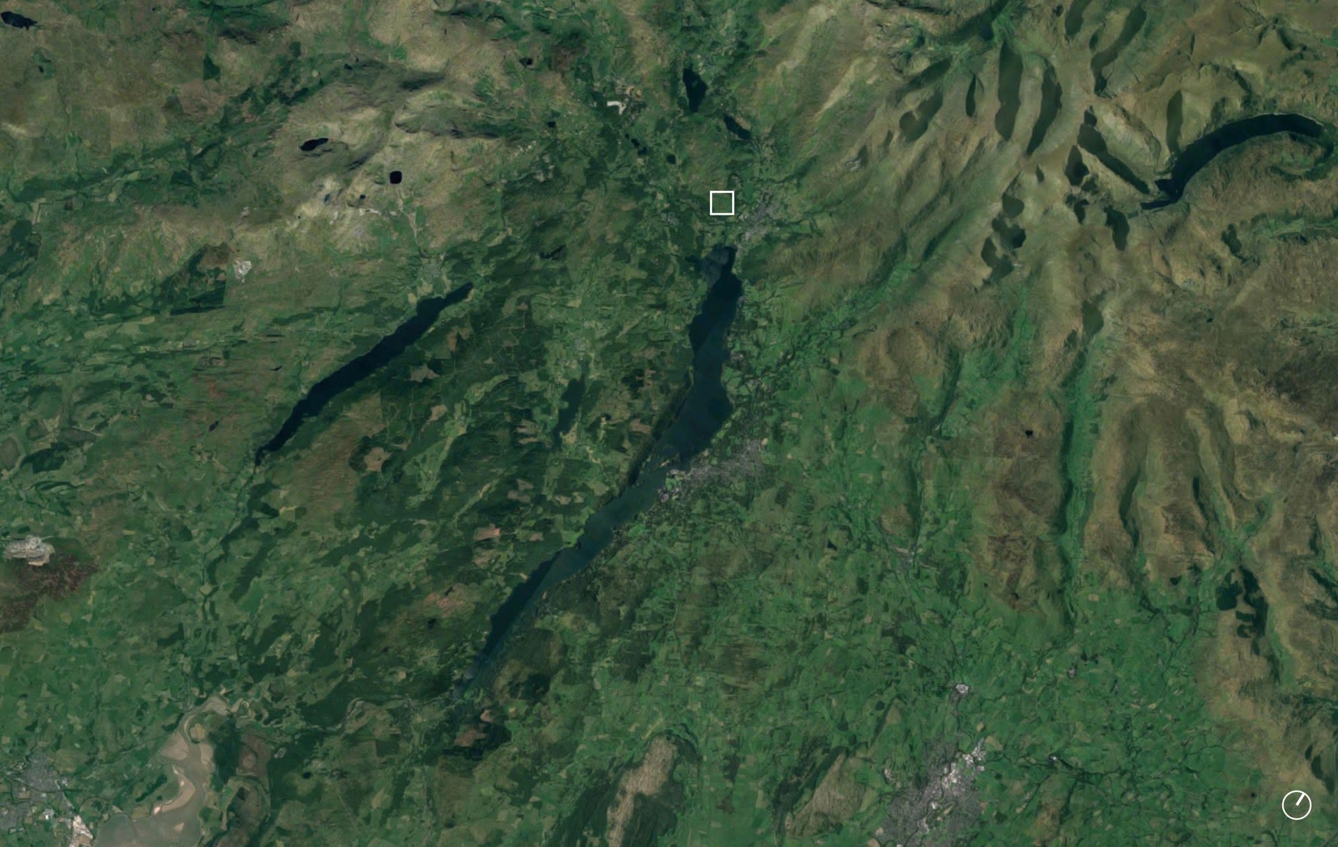 The 500m x 500m site is located at the northern end of Lake Windermere.