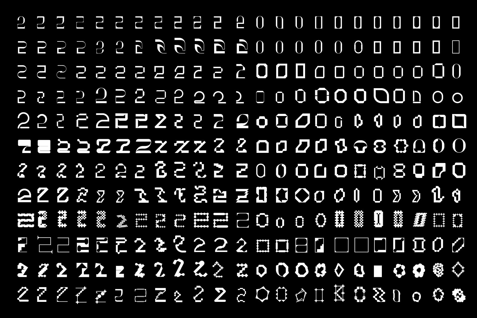 Collection of Vectorised Glyphs