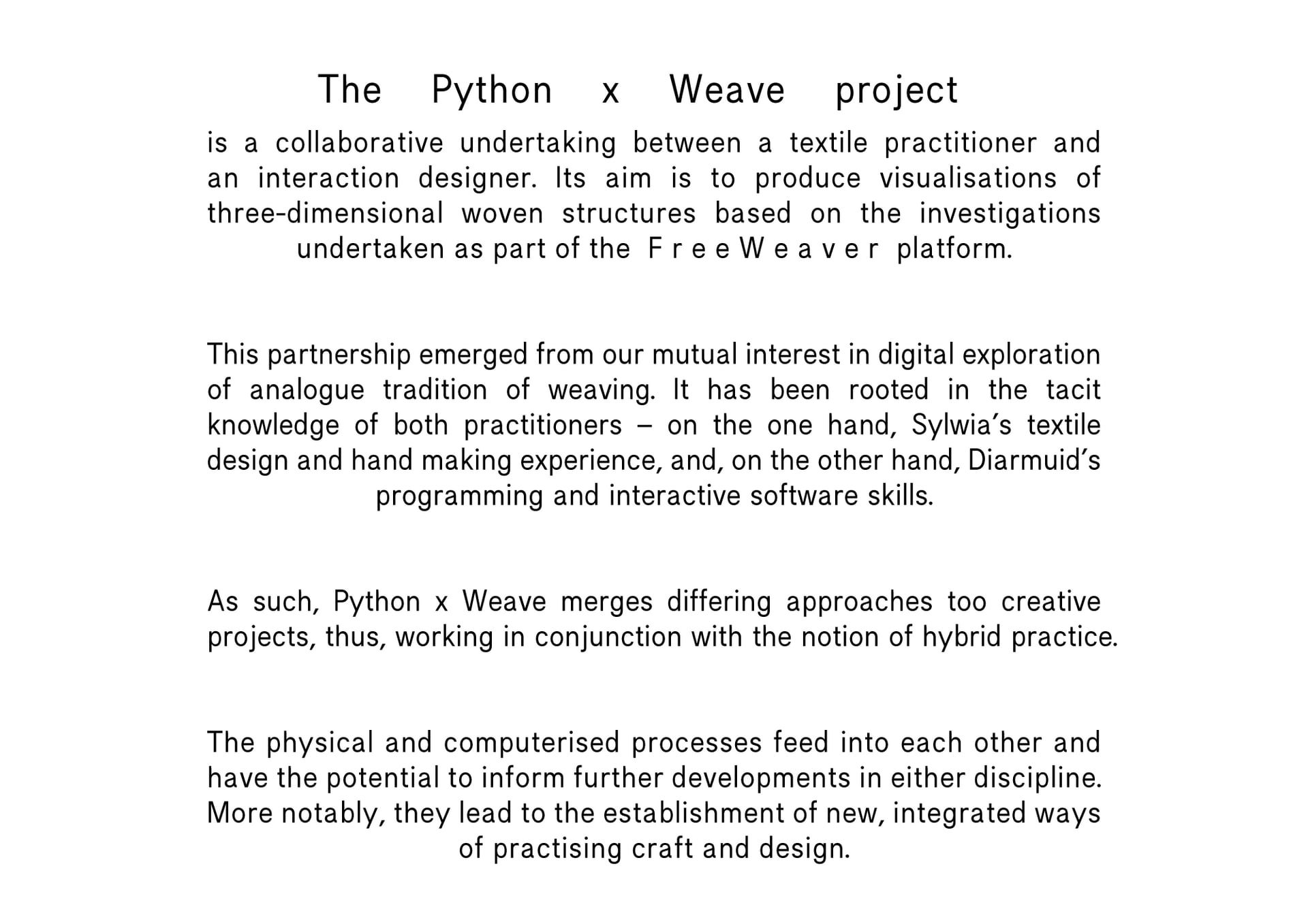 Python x Weave