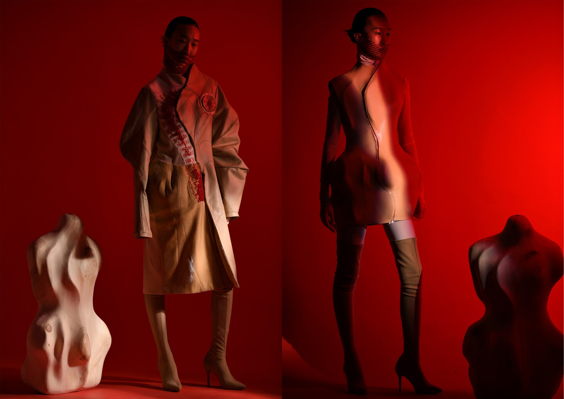 The photography of variation garments collection look 1&2