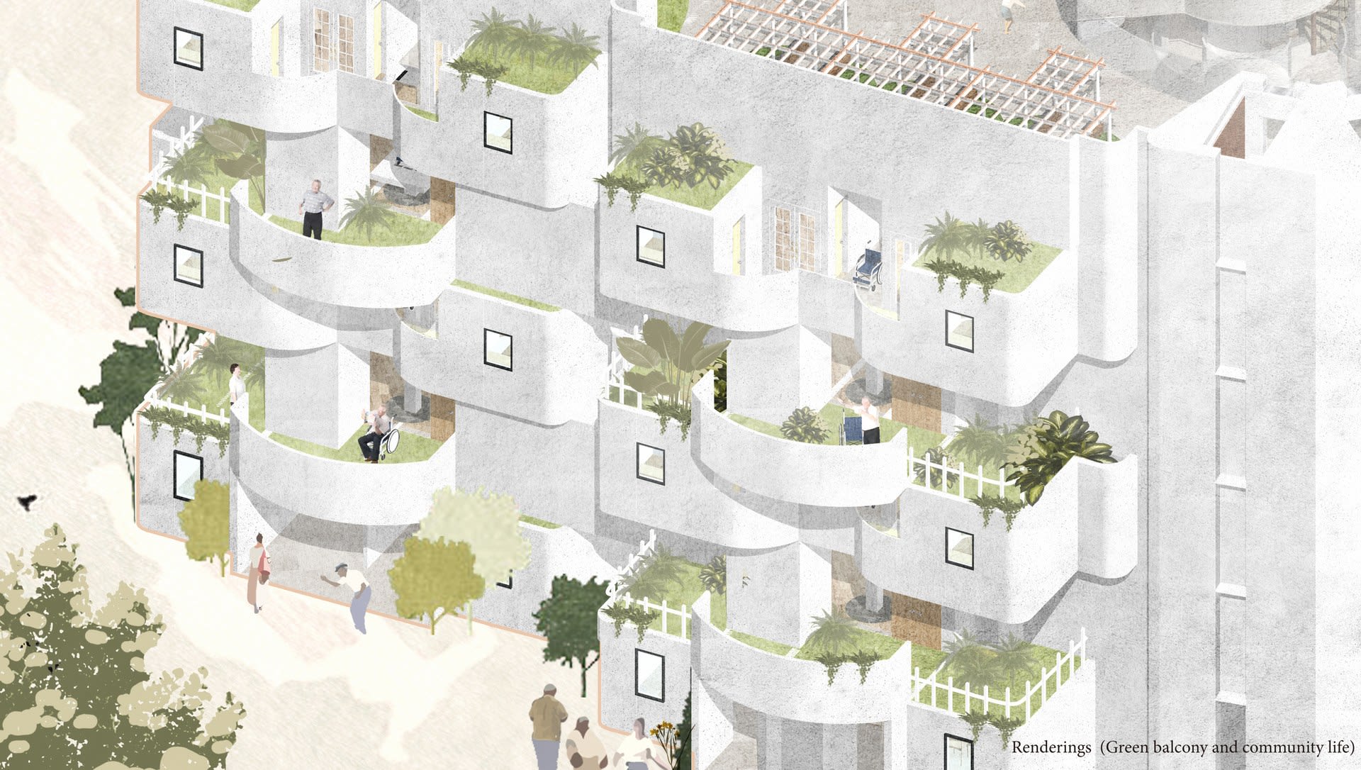 Rendering 3 (Green Balconies)